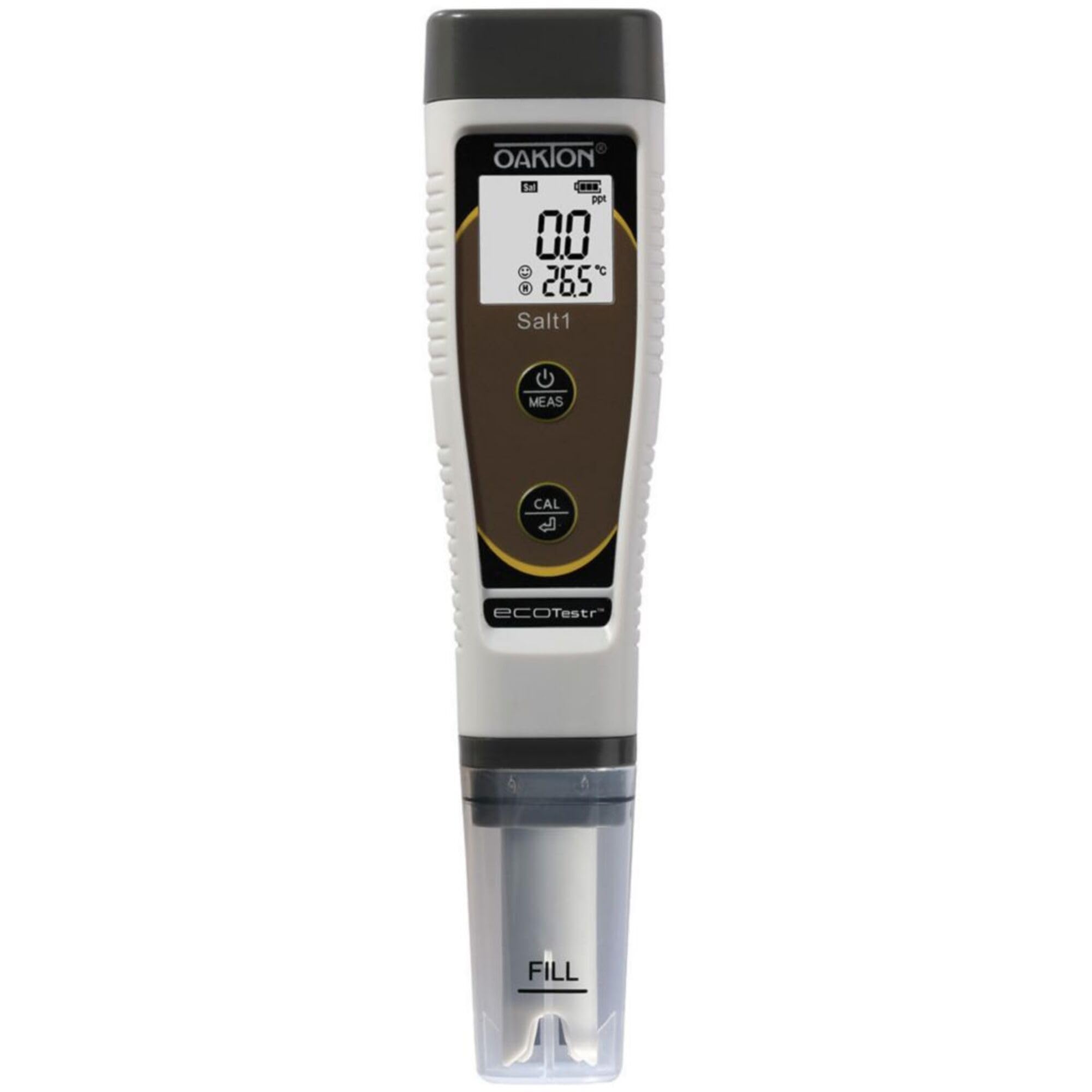 Oakton EcoTestr Waterproof Salinity Tester - Portable Conductivity Meter for Pool, Aquarium & Hydroponics - Cole-Parmer WD-35634-12