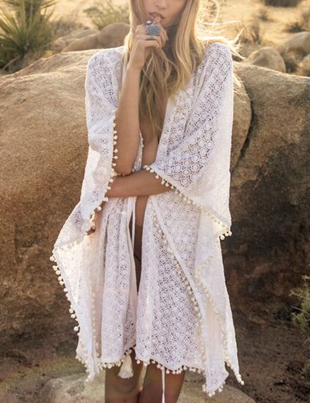 Women's Kimono Cardigan Dress - Lightweight Bikini Cover Up & Beach Blouse for Summer | Perfect for Beach Vacations, Pool Parties & Casual Outings