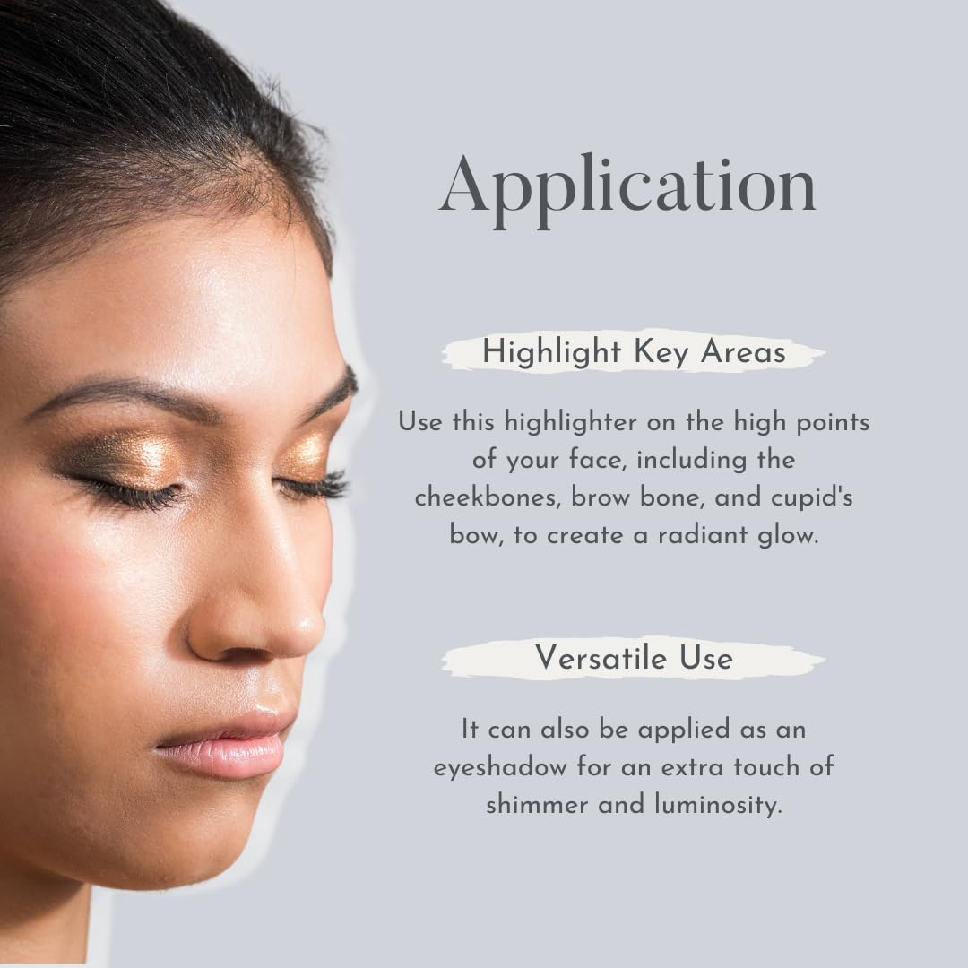 Luminary Glow Powder Highlighter - Hydrating Face Highlighter for Radiant Glow, Lightweight Buildable Makeup Powder | Clean Beauty, Vegan & Cruelty-Free | Perfect for Daily Wear, Special Occasions & Photography