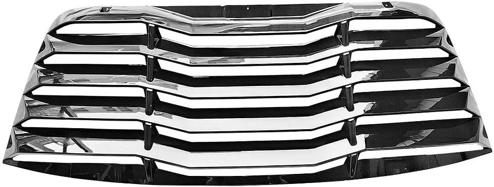 2008-2023 Dodge Challenger V2 Style Rear Window Louver - Black ABS Plastic Sun Shade - Perfect for Summer Driving & Car Shows