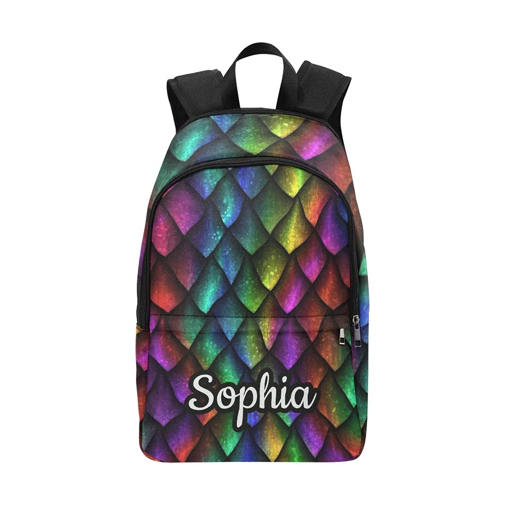 Custom Dragon Scale Backpack - Stylish Laptop Daypack for Men & Women - Perfect for Travel, Work & School - Unique Gift Idea