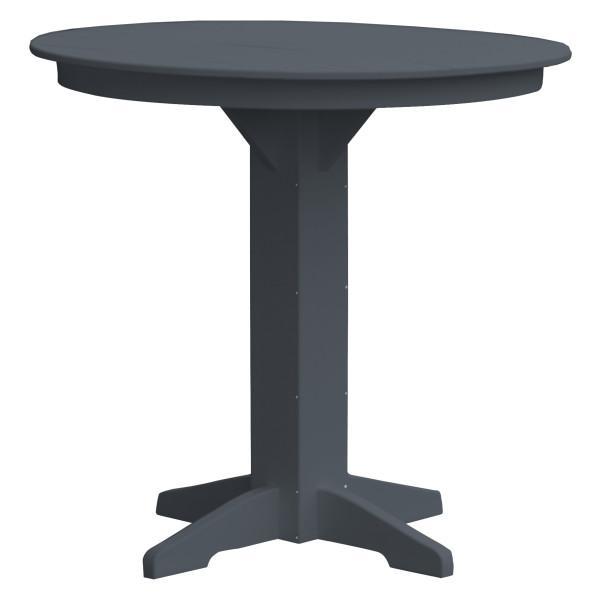 Eco-Friendly Recycled Plastic Round Bar Table - Durable Outdoor & Indoor Dining, Patio, Restaurant, Cafe, Bistro Use
