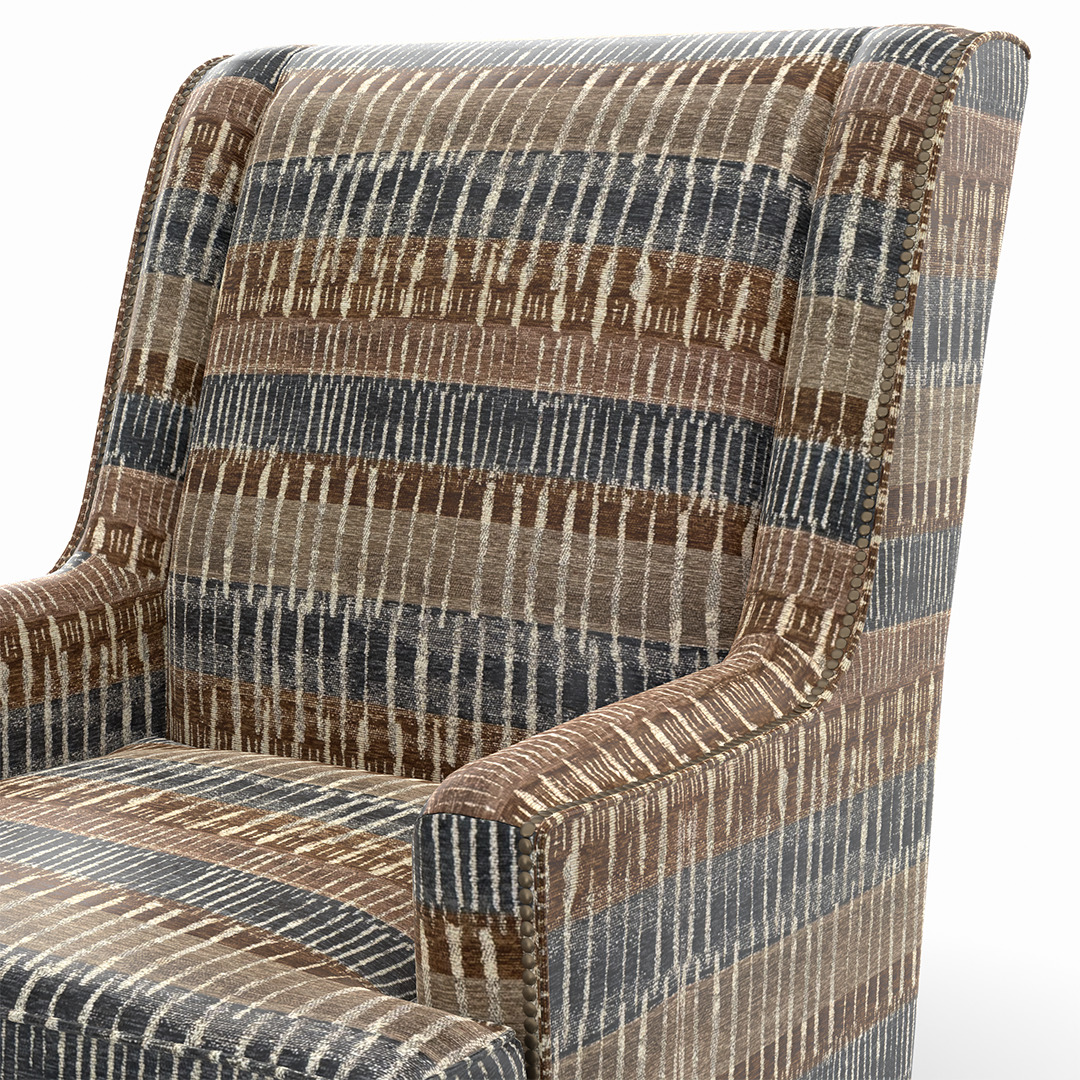 Elle High Style Chair - Modern Accent Chair for Living Room, Bedroom & Office - Comfortable Upholstered Lounge Chair with Wooden Legs - Perfect for Reading, Relaxing & Home Decor
