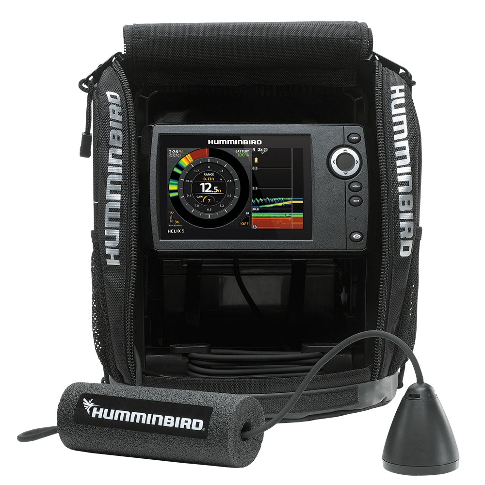 Humminbird ICE HELIX 5 CHIRP GPS G3 Fish Finder with SONAR/GPS Combo - All Season Ice Fishing & Open Water Fishing Electronics for Anglers