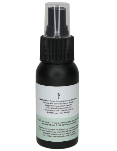Clean Conscience Aromatherapy Relax & Recharge Hand Sanitizer 50ml - Natural Essential Oil Sanitizing Gel for Stress Relief, Travel & Office Use