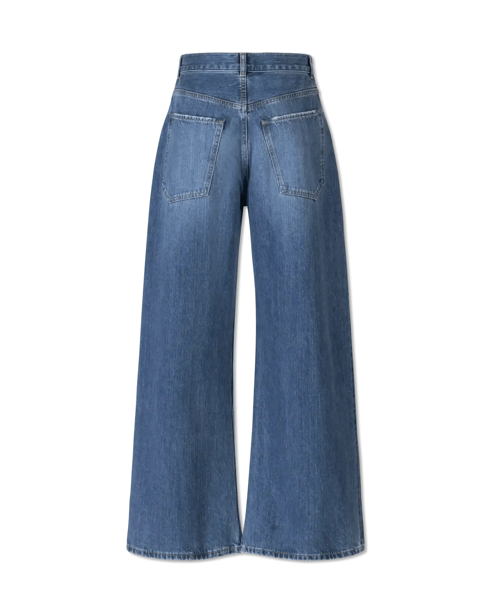 Logo Embroidered Wide Leg Jeans for Women - High Waist Distressed Denim Pants - Casual & Streetwear Fashion (Perfect for Everyday Wear, Parties and Photo Shoots)