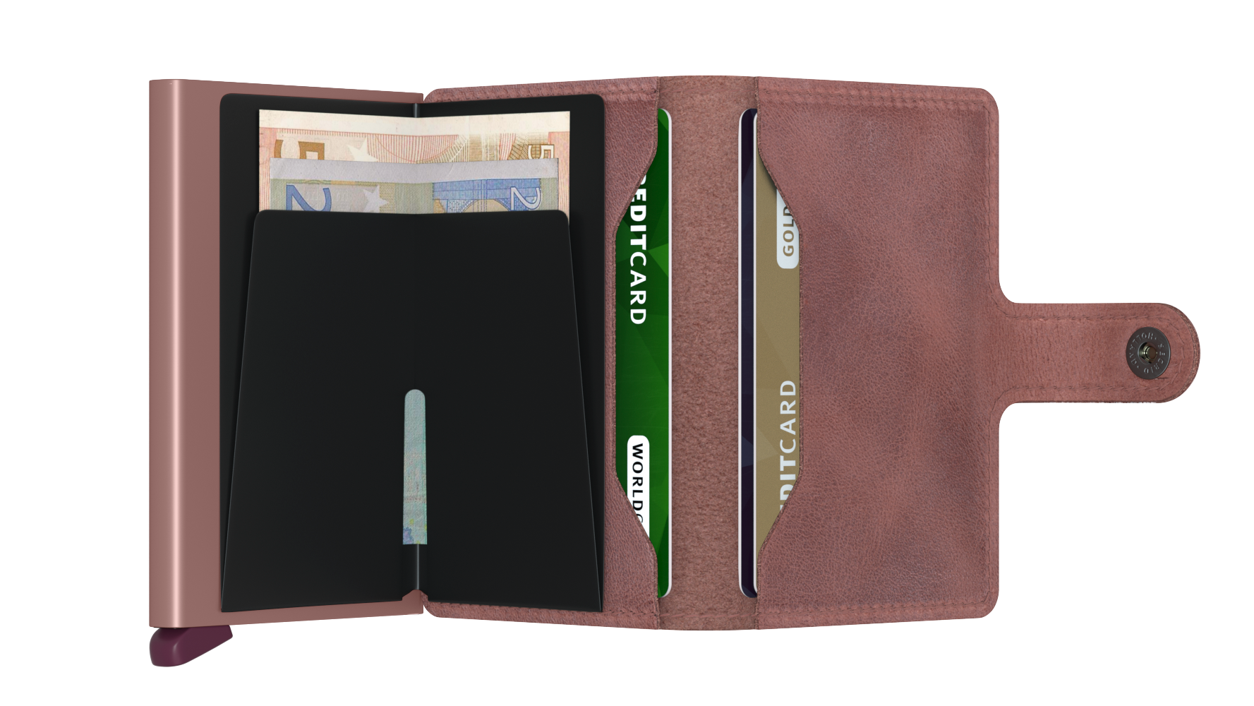 SECRID Vintage Leather Mini Wallet for Women & Men - RFID Blocking Slim Card Holder - Perfect for Travel, Business & Everyday Use