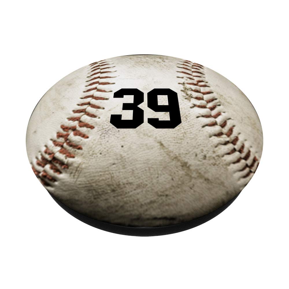 #39 Baseball Gifts for Men, Boys & Kids - Swappable PopSockets PopGrip for Phones & Tablets - Perfect for Baseball Fans, Players & Coaches - Great for Game Days, Practice & Everyday Use
