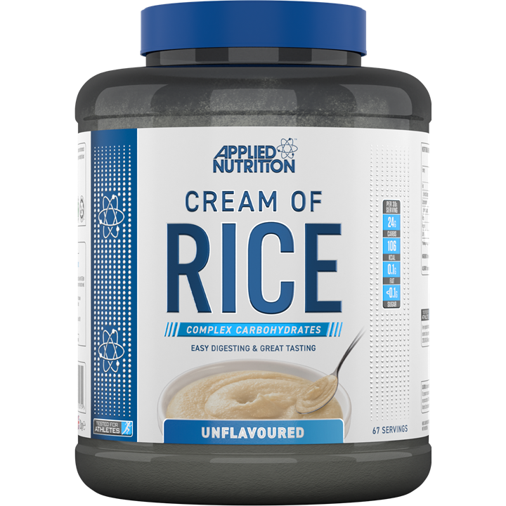Applied Nutrition Cream of Rice - 2kg (67 Servings) | Gluten-Free, Quick & Easy Breakfast Cereal for Athletes & Fitness Enthusiasts | Perfect for Pre-Workout, Post-Workout & Healthy Meal Prep