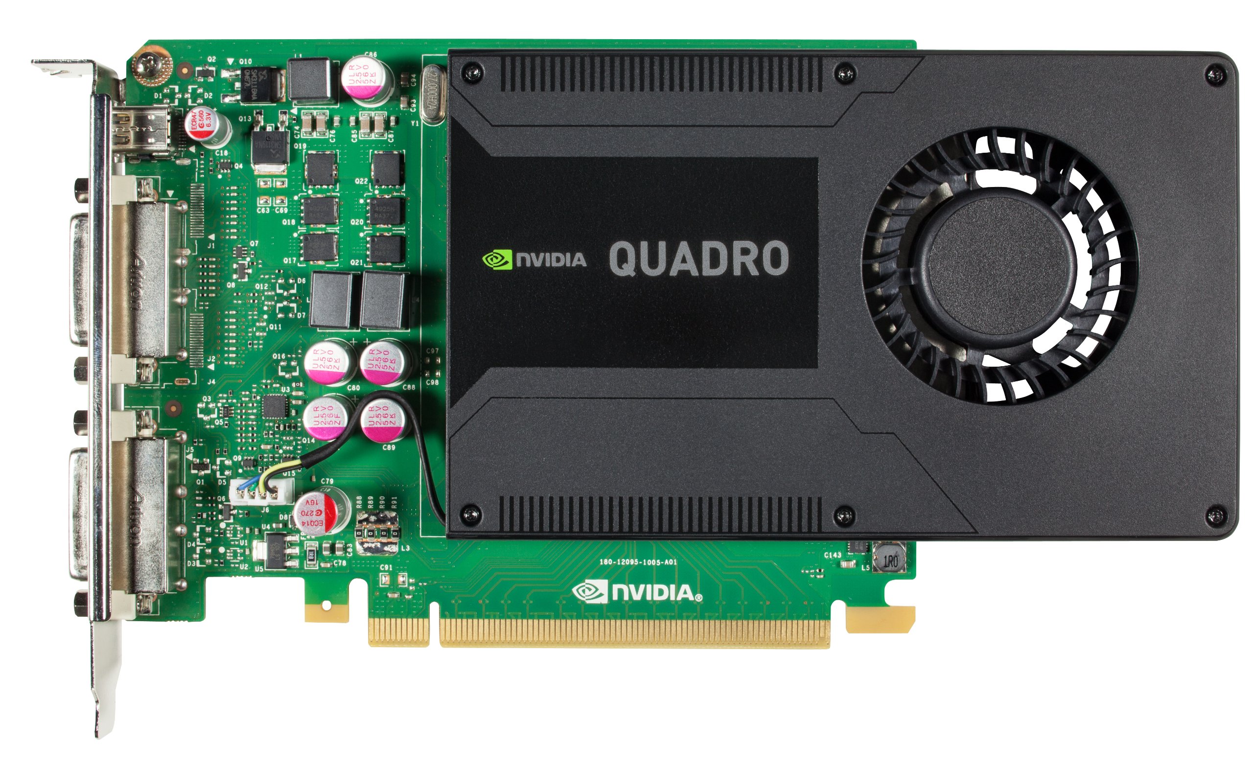 PNY NVIDIA Quadro K2000D 2GB GDDR5 Professional Graphics Card - VCQK2000D-PB for CAD, 3D Modeling & Video Editing Workstations