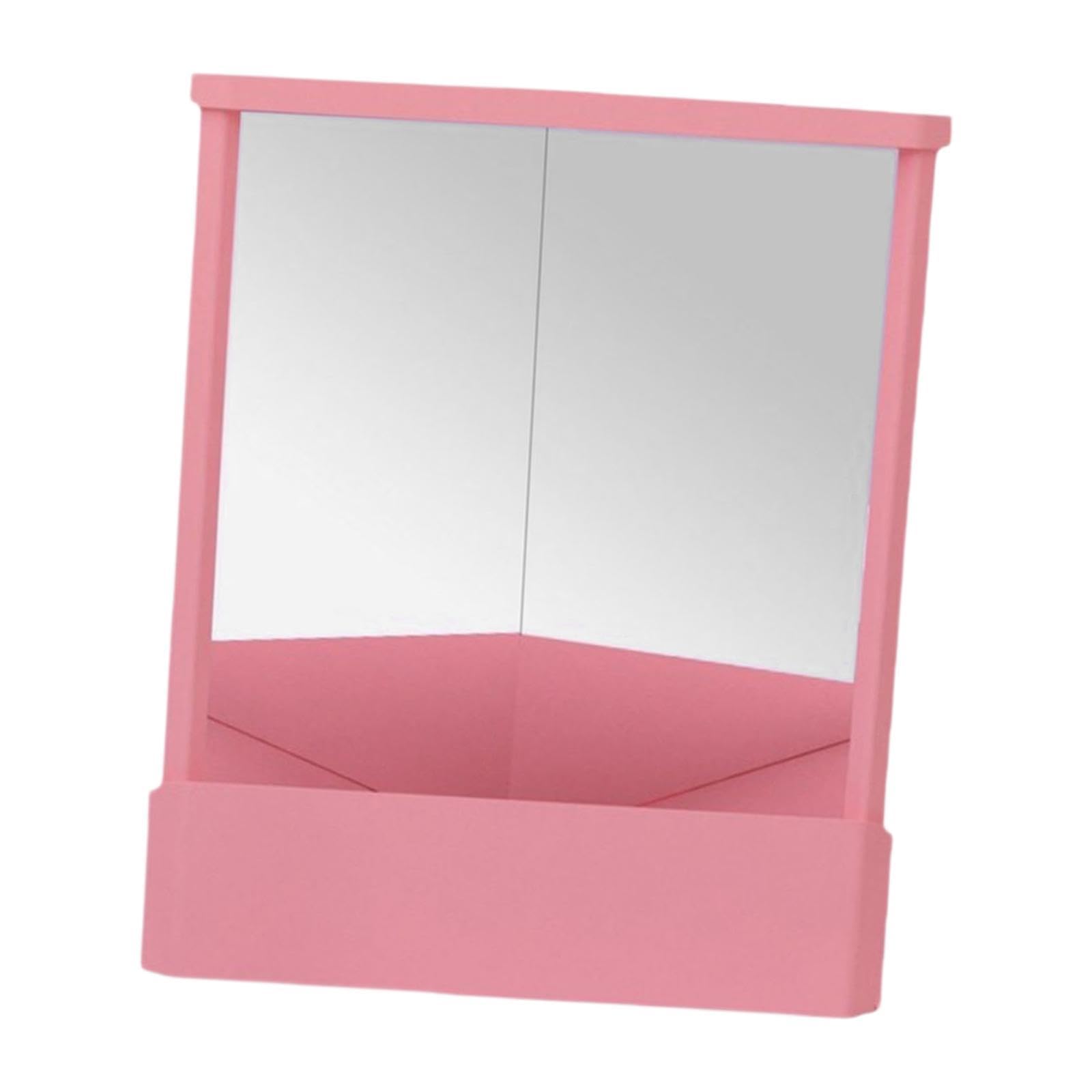 CLUB BOLLYWOOD® CB Non-Reversing Mirror - Pink Vanity Mirror for Dresser, Bedroom & Table | Portable Inverted Makeup Mirror for Precise Beauty Application | Perfect for Home, Travel & Professional Makeup Artists | Health & Beauty Accessories