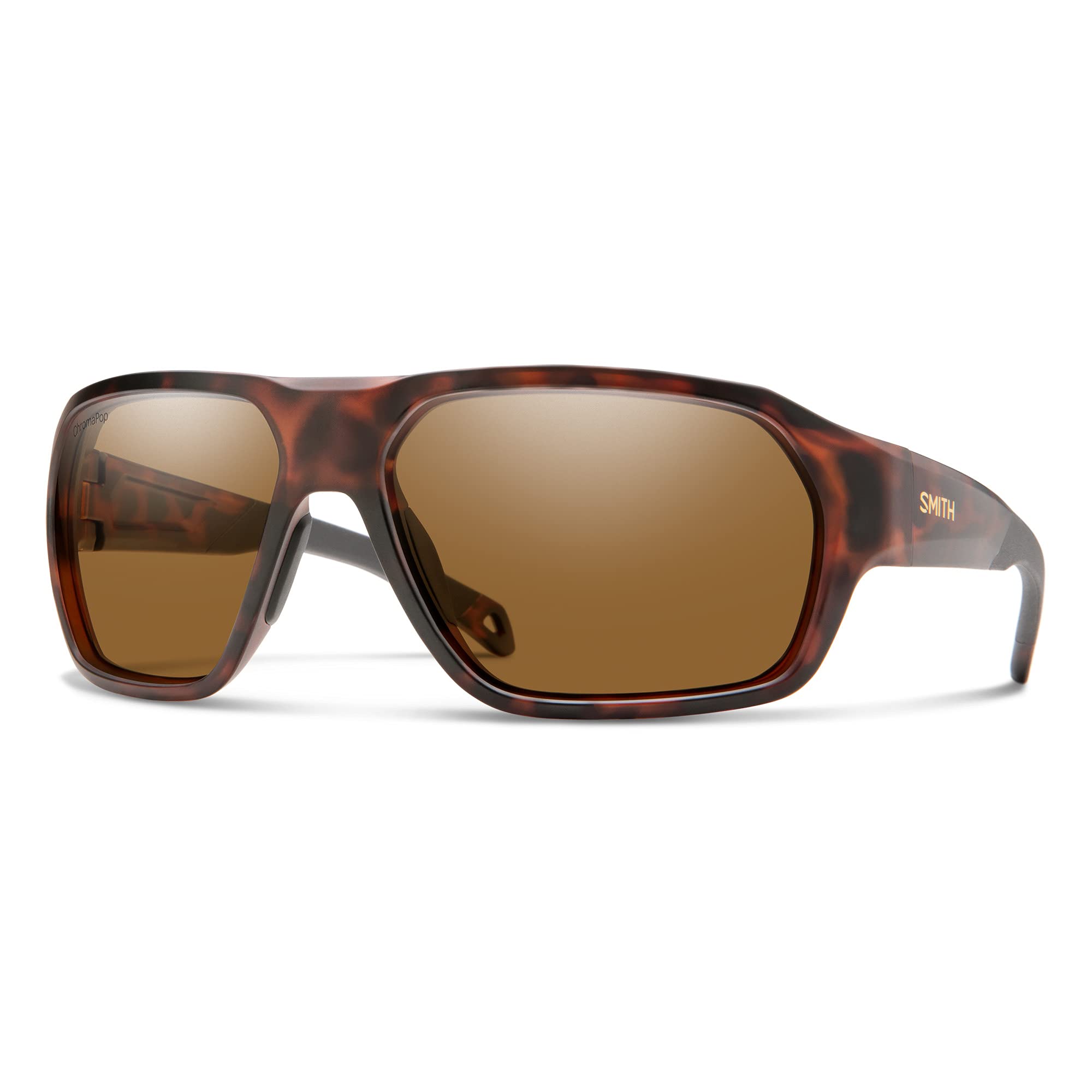 Smith Deckboss Sport & Performance Sunglasses - Polarized Chromapop Brown Lenses, Matte Tortoise Frame for Running, Cycling & Outdoor Activities