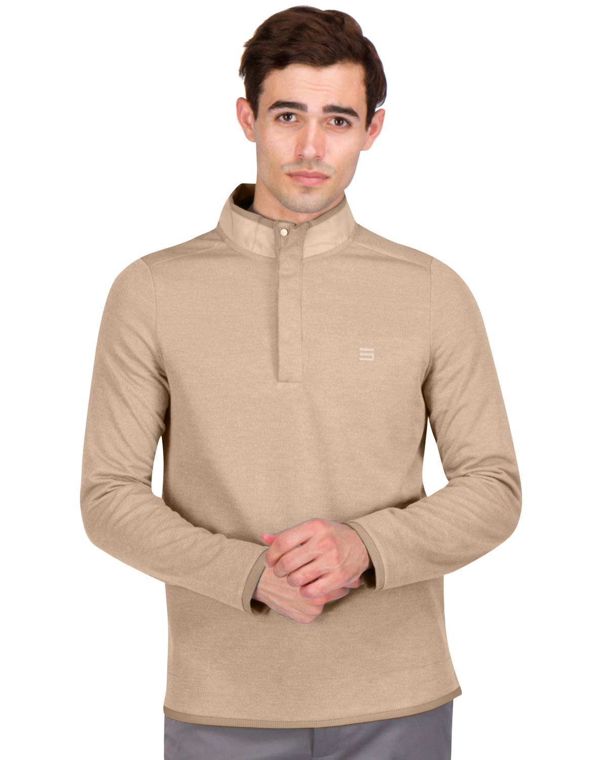 Men's Dry Fit Golf Pullover Sweater - Fleece Half Snap Mock Jacket - Moisture Wicking Fabric - Perfect for Golfing, Outdoor Sports & Casual Wear