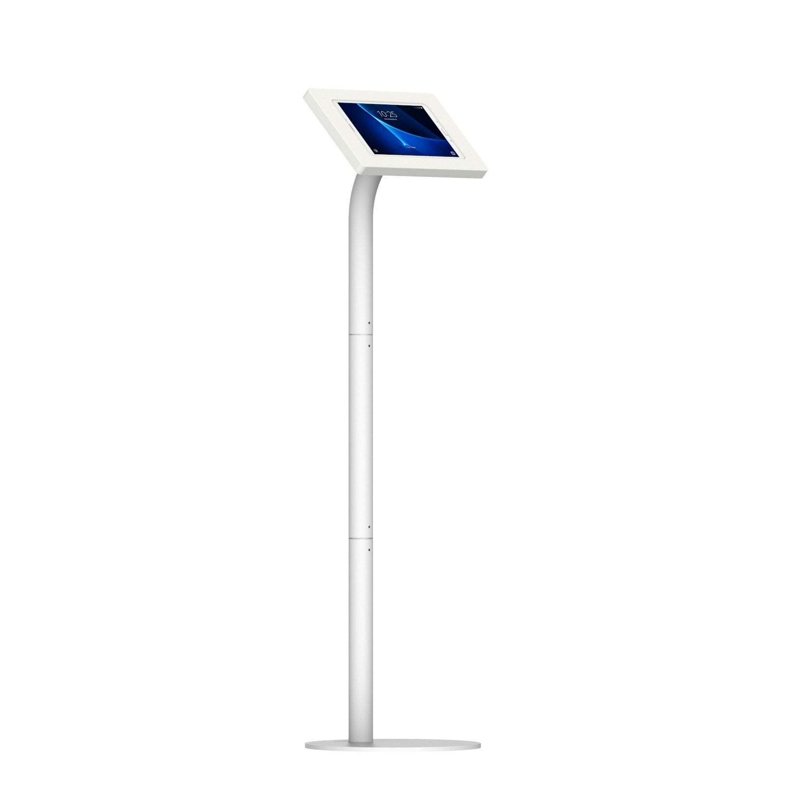 VidaMount White Enclosure & Floor Stand Bundle - Compatible with Samsung Galaxy Tab A 10.1 (2016 Model) - Perfect for Home, Office & Commercial Tablet Displays