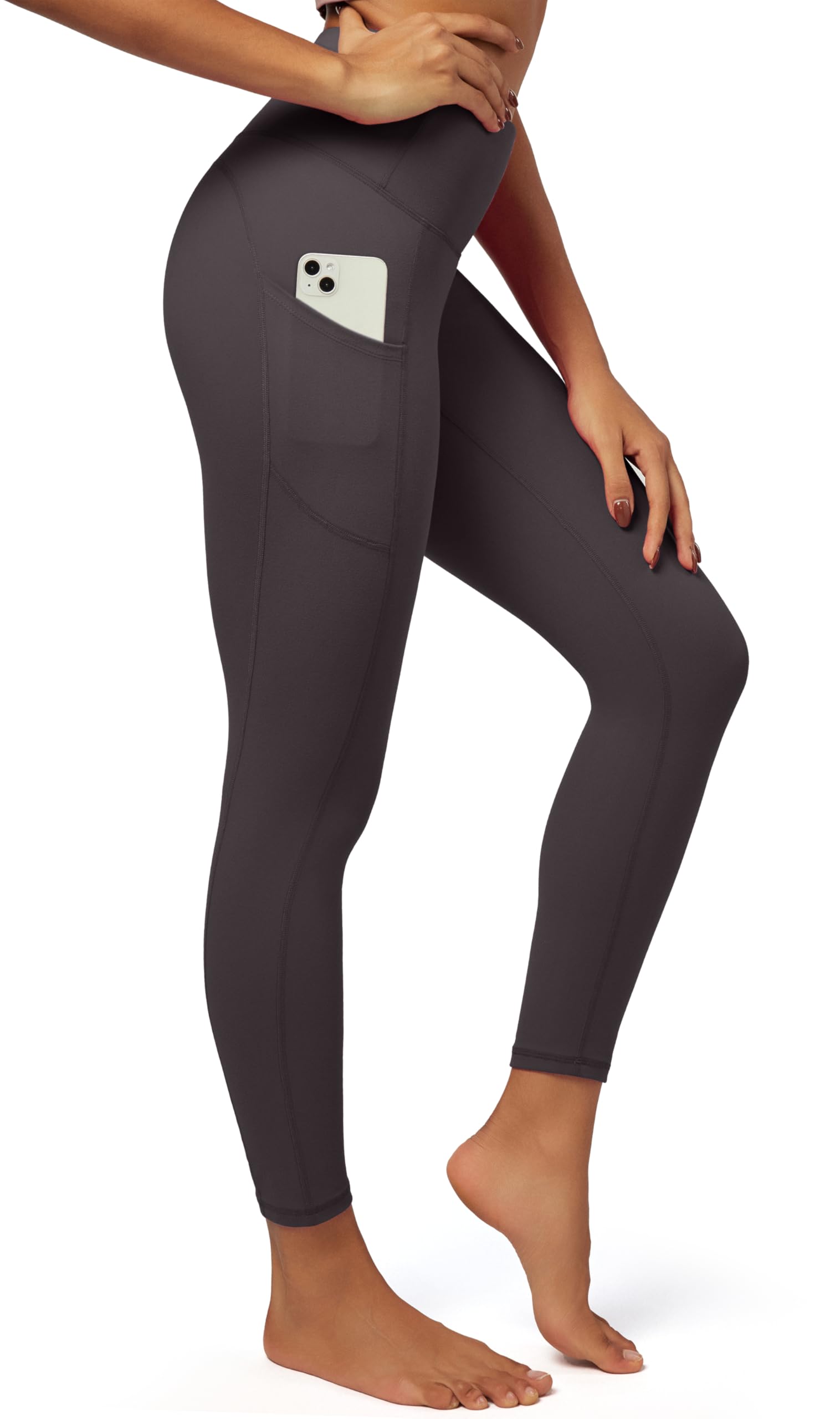 IUGA Women's Fleece Lined Thermal Leggings with Pockets - High Waisted Yoga Pants for Winter Workout, Running & Cold Weather Activities