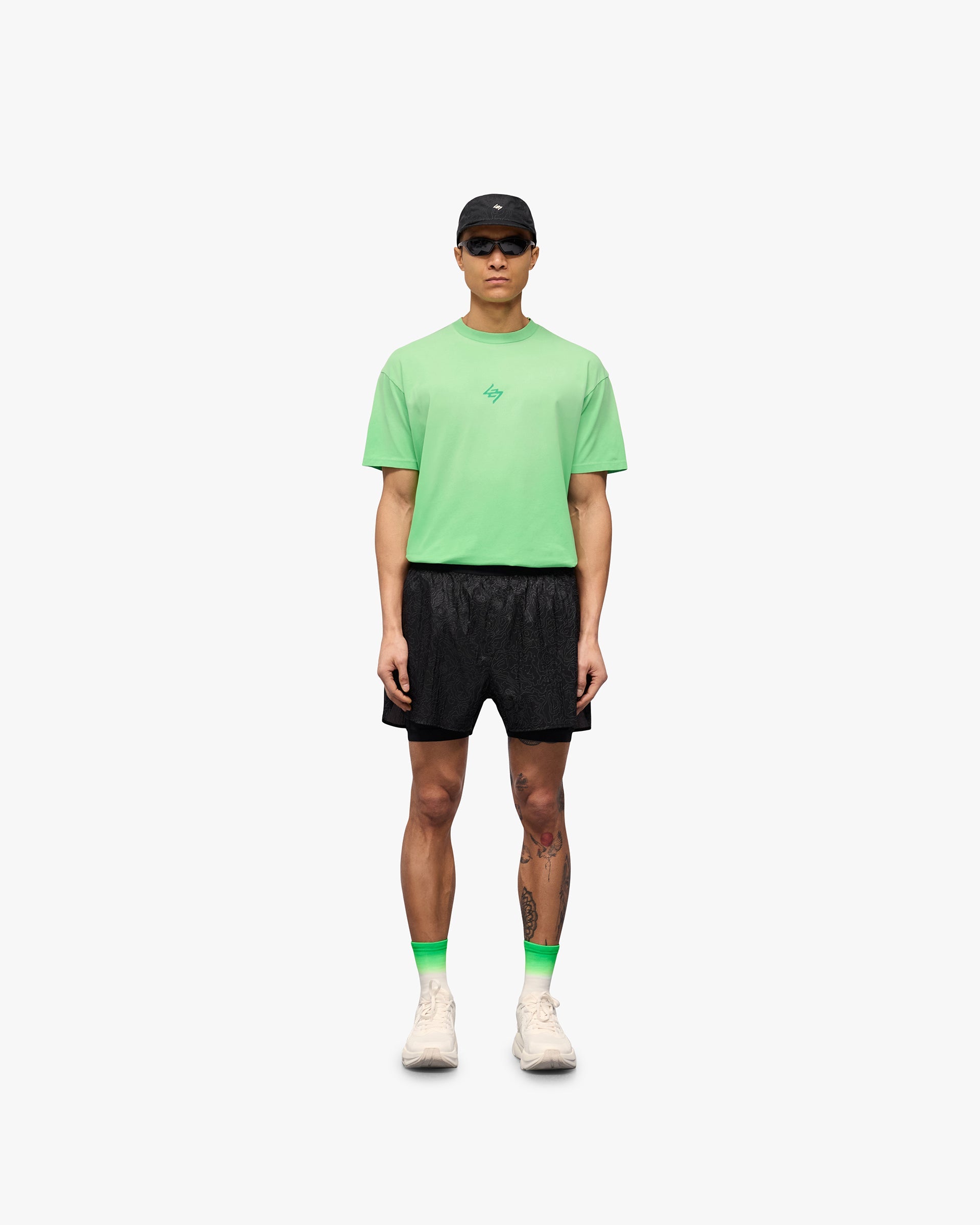 247 Contour 2-in-1 Running Shorts for Men - Black | Moisture-Wicking & Comfortable Workout Shorts for Gym, Jogging & Outdoor Activities