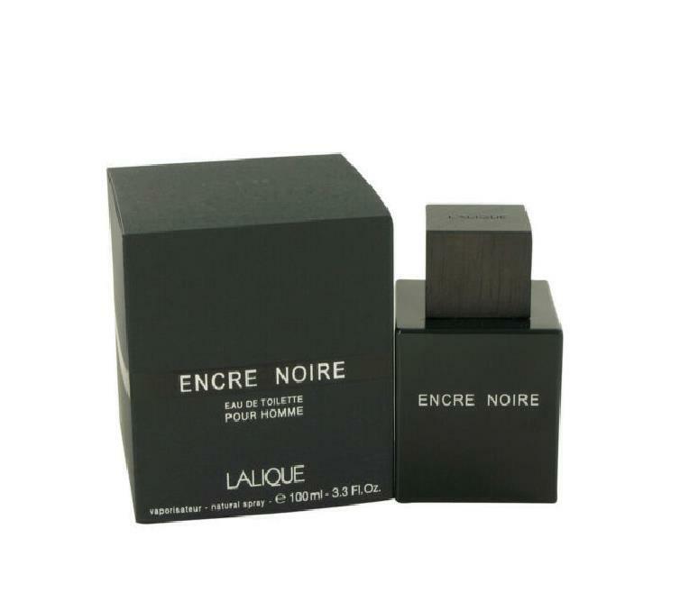 Lalique Encre Noire Eau de Toilette for Men - 3.4 oz / 100ml - Fresh Woody Fragrance - Perfect for Date Night & Formal Occasions - New in Original Box