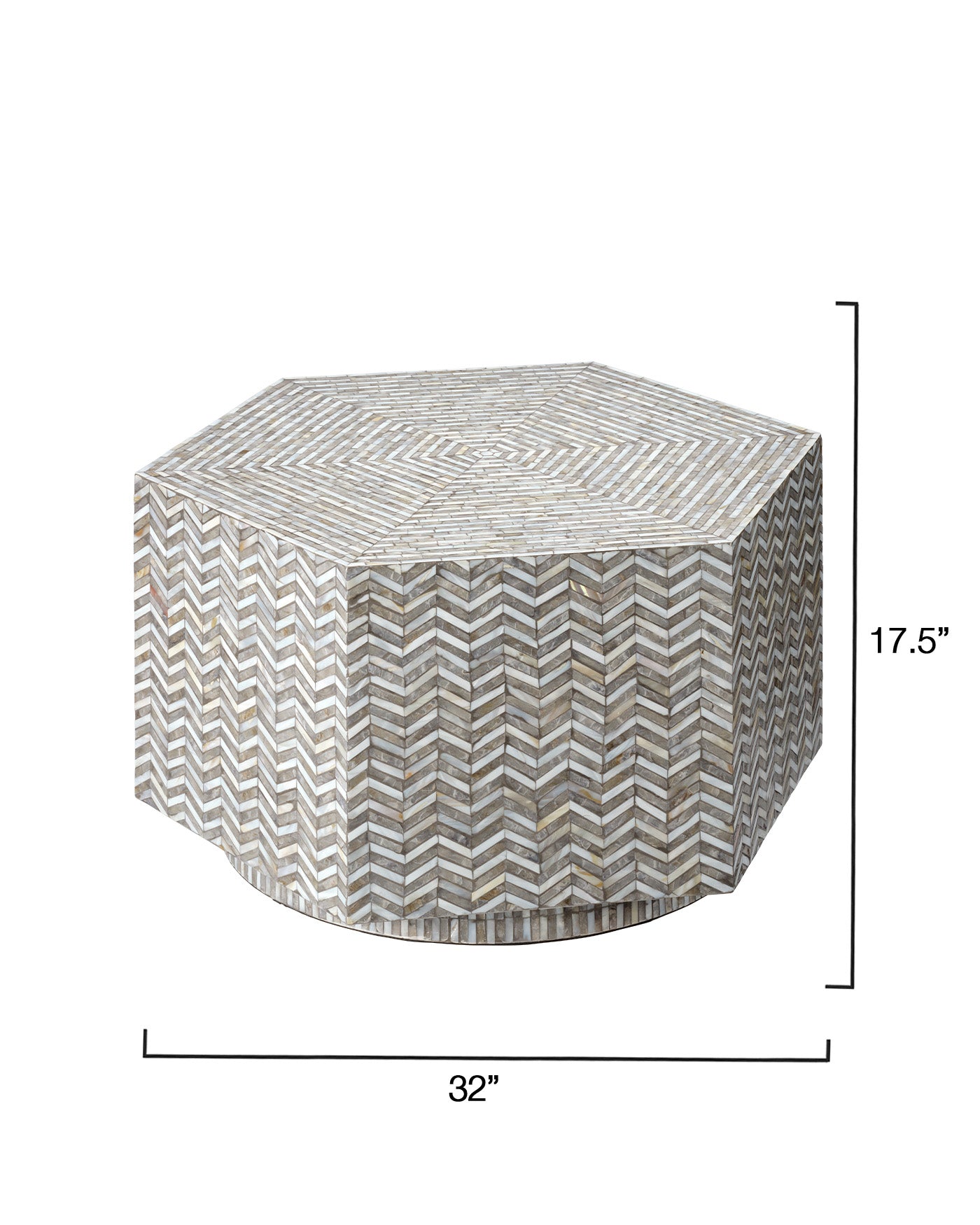 Brando Modern Hexagon Coffee Table - Stylish Living Room Centerpiece for Small Spaces & Home Decor