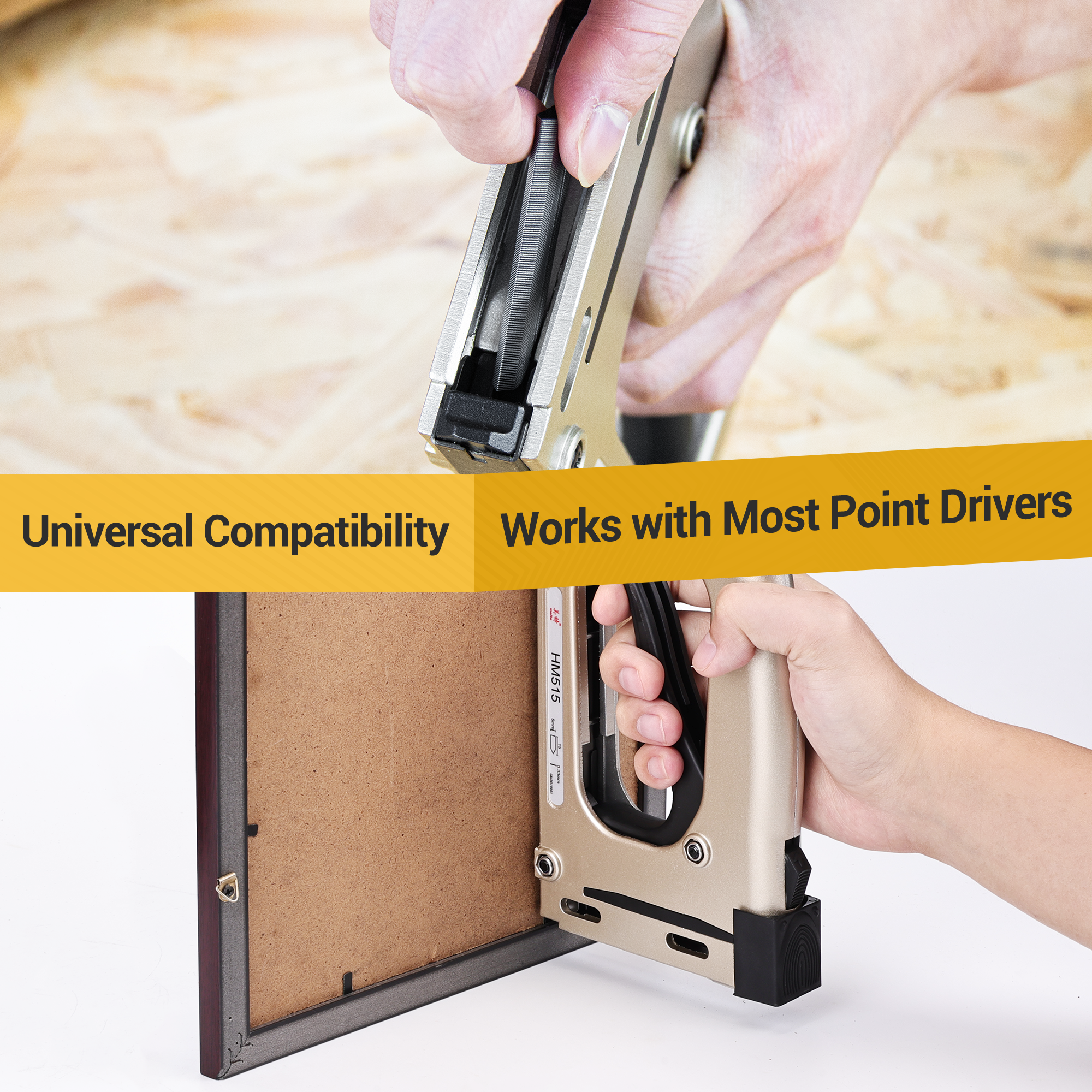 5/8 Inch Flexible Picture Framing Points - Heavy Duty Point Driver for Secure Art & Photo Framing - Perfect for DIY Home Decor, Gallery Displays & Professional Framing Projects