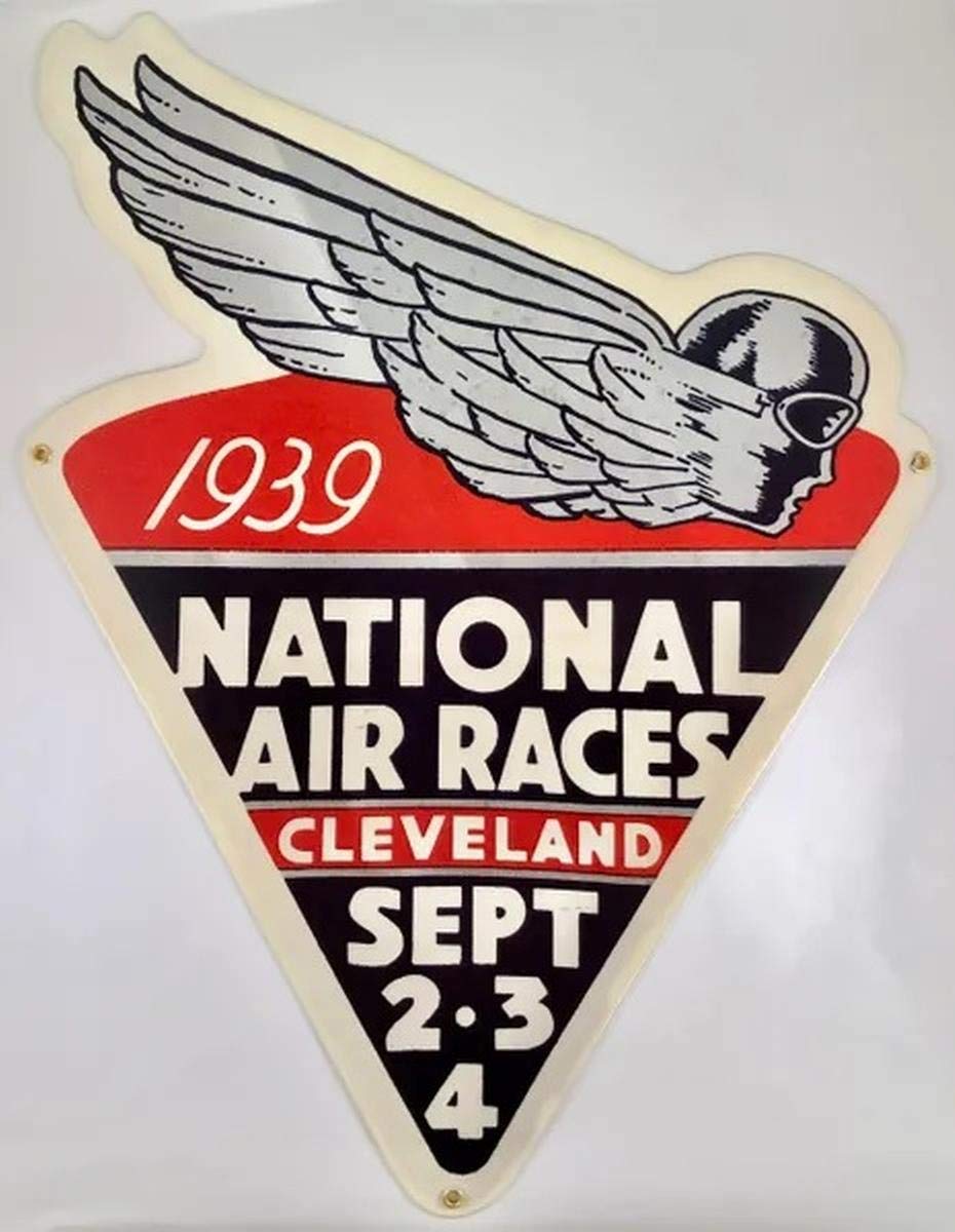 Vintage 1939 National Air Races Metal Wall Sign - Retro Aviation Decor for Man Cave, Garage, Bar & Office - Classic Aircraft Memorabilia for Aviation Enthusiasts