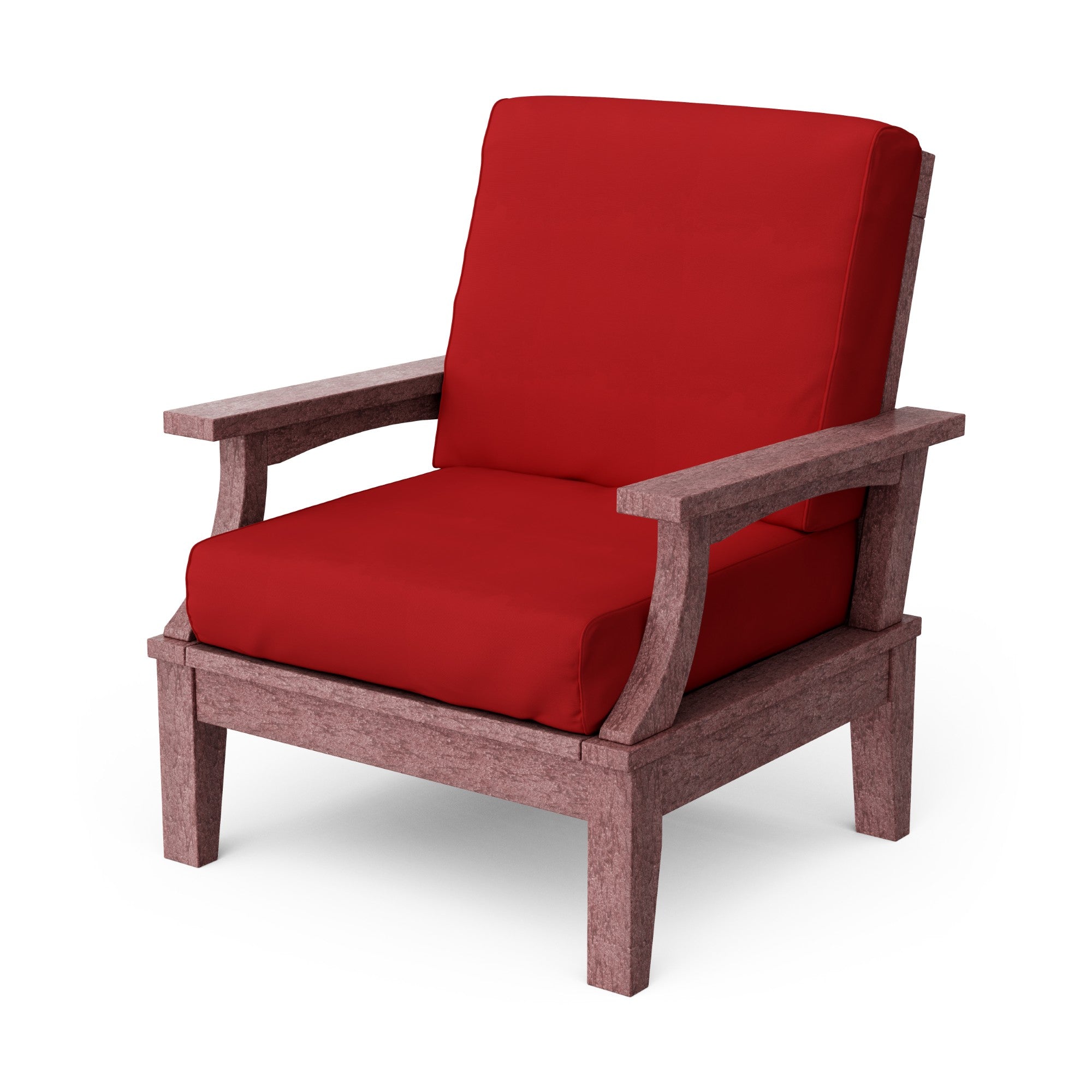 Heritage Deep Seating Patio Chair with Weather-Resistant Cushions - Outdoor Lounge Furniture for Garden, Poolside & Backyard Relaxation