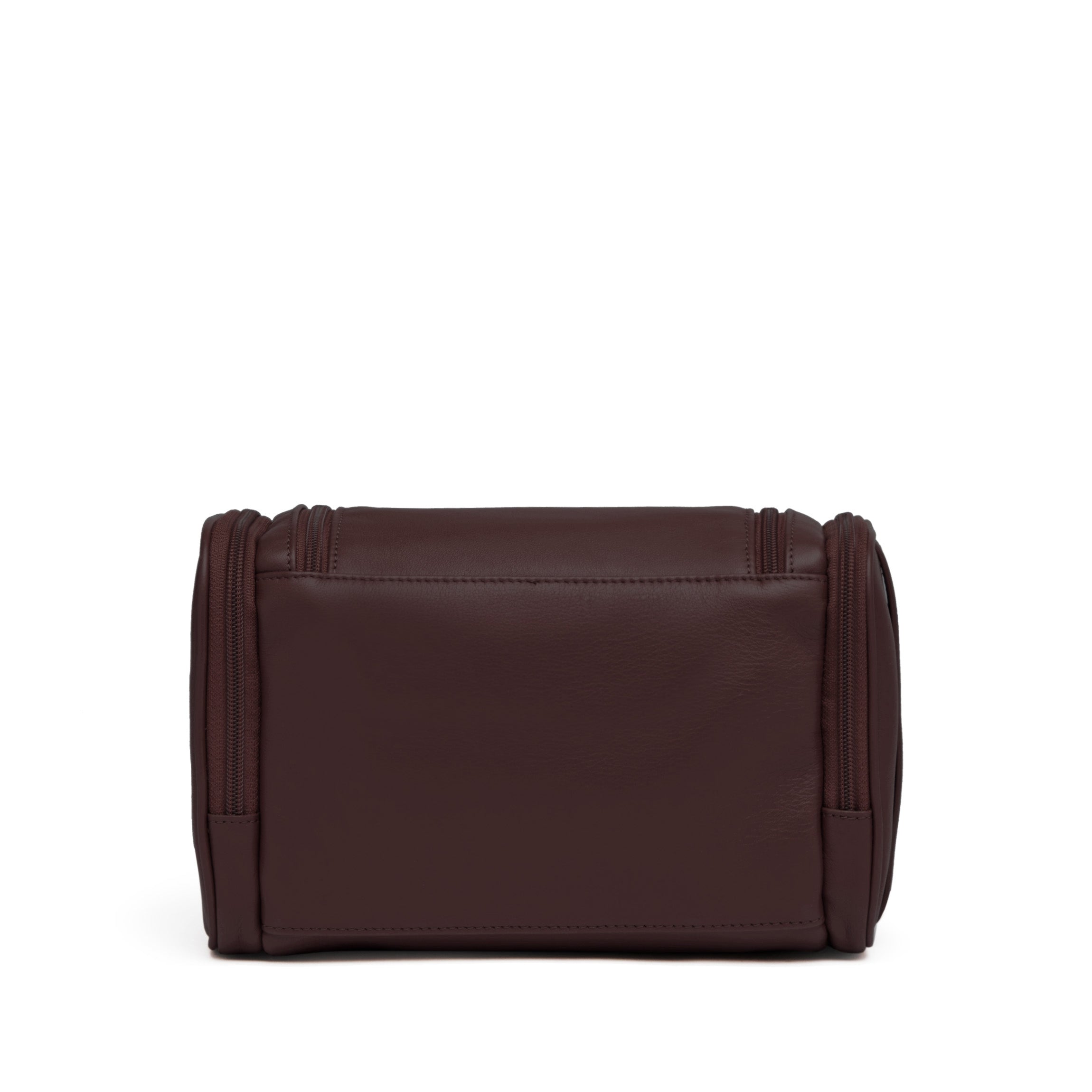 Portable Travel Toiletry Bag - Small Hanging Cosmetic Organizer with Hooks, Brown Leather - Perfect for Camping, Gym & Airplane Carry-On Essentials