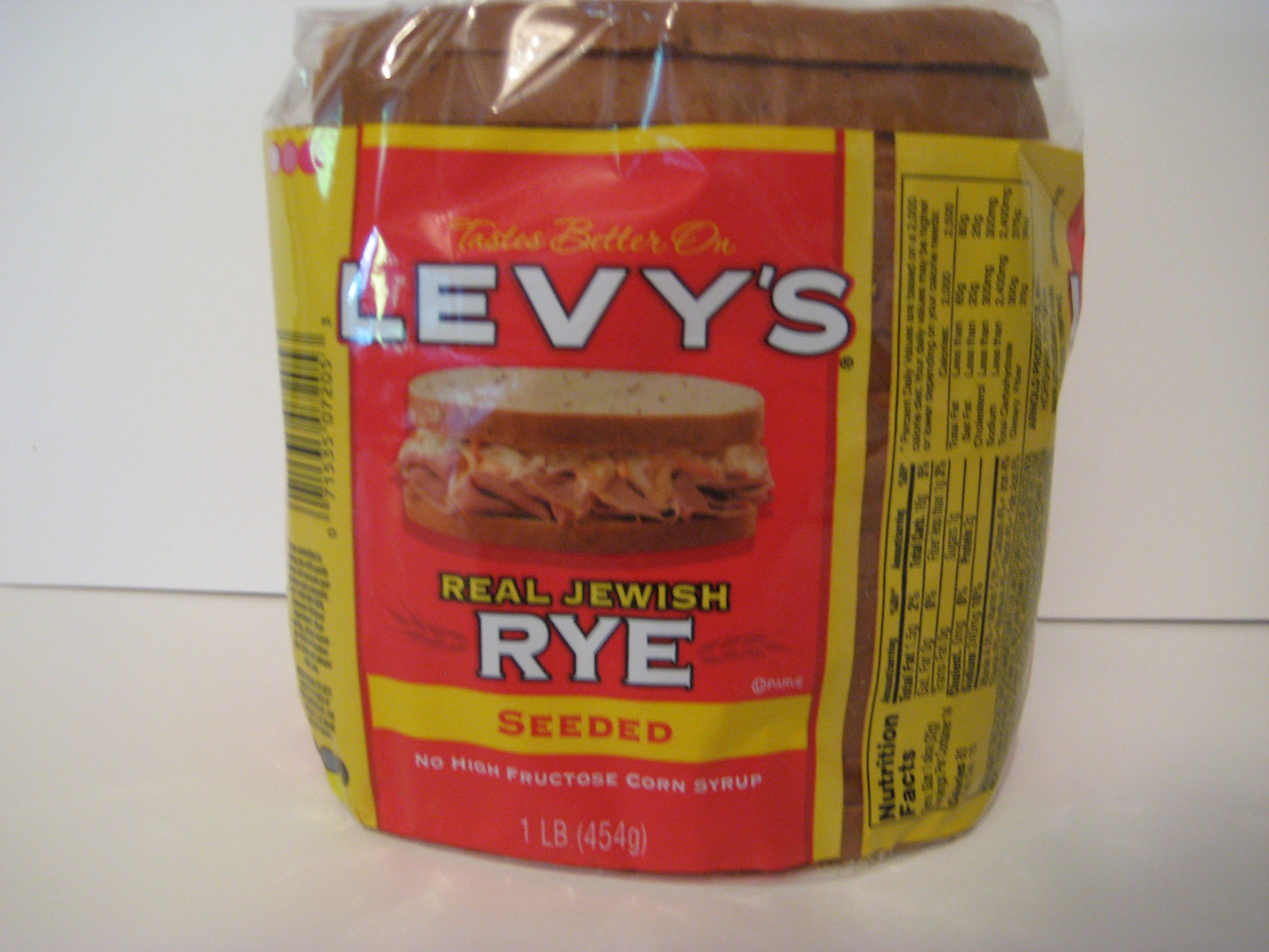 Levy's Real Jewish Rye Seeded Bread - 1 Pound Loaf | Authentic New York Style Deli Rye | Perfect for Sandwiches, Deli Meats & Jewish Cuisine