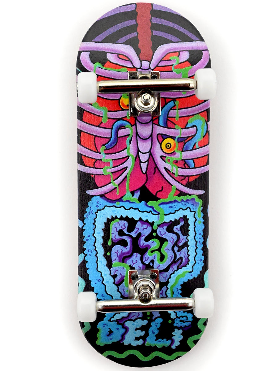 DeliDecks Fingerboard SESH Complete Gutz - Professional Mini Skateboard for Finger Tricks & Street Style - Perfect for Skaters, Collectors & Office Stress Relief