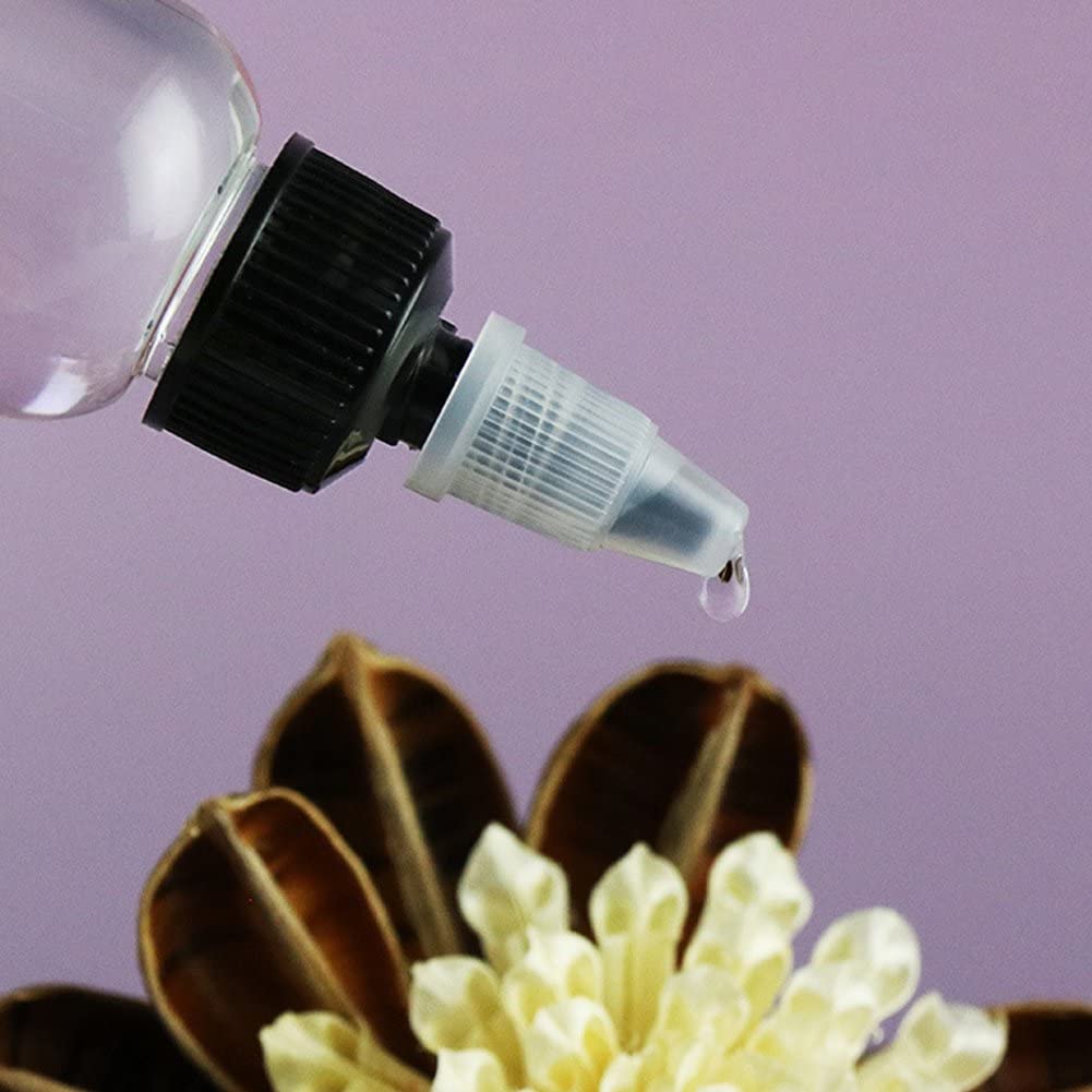 30ml Plastic Squeeze Bottles 10 Pack - Clear Twist Cap Dispensing Bottles for Ink, Liquid Oils, Gels & Glue - Perfect for DIY Crafts, Art Supplies & Kitchen Use