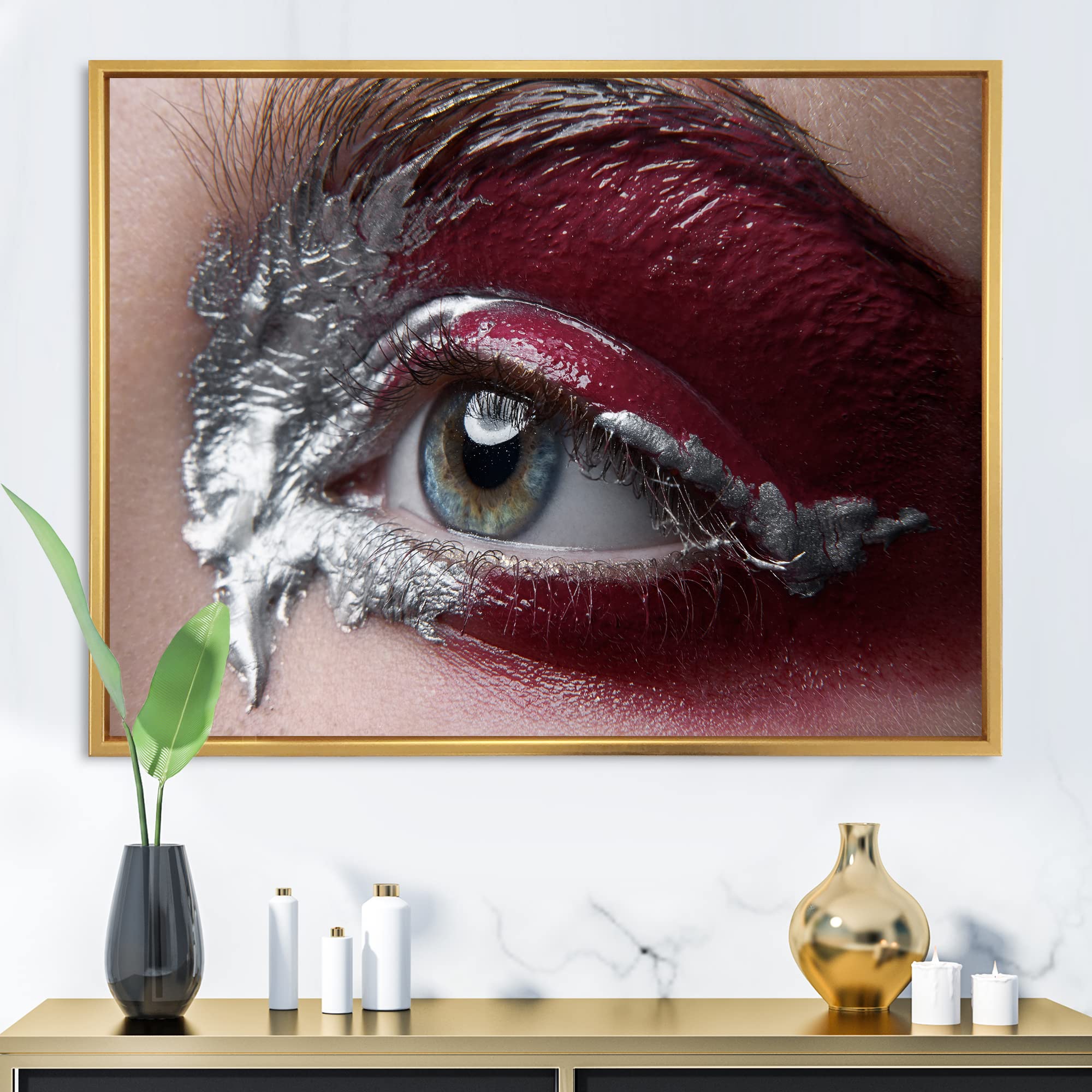 DesignQ Retouched Photo - Modern Framed Canvas Wall Art Print for Living Room, Bedroom & Office Decor | High-Quality Home Wall Decorations