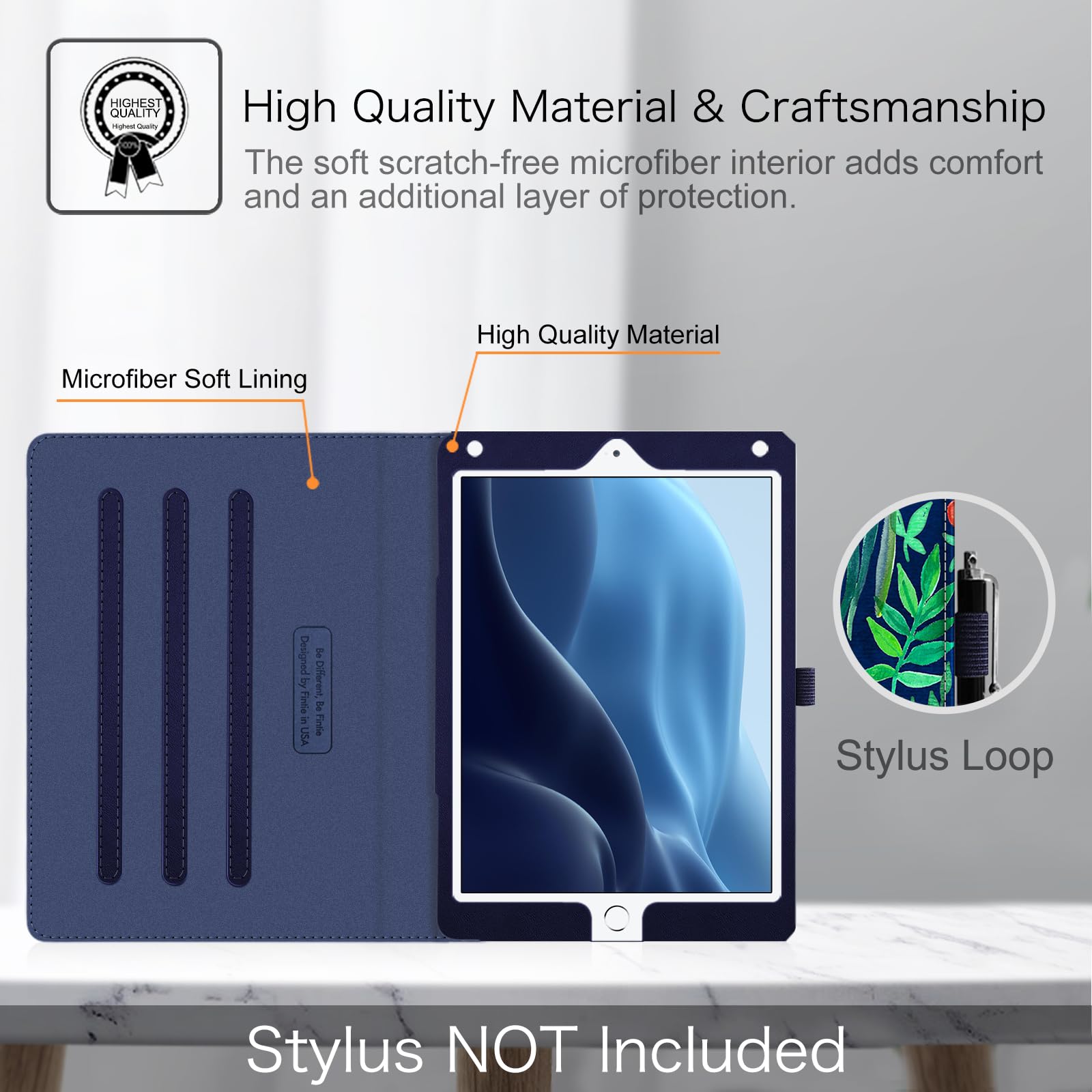 Fintie Protective Case for iPad 6th/5th Gen & iPad Air 2/Air 1 (9.7 Inch 2018/2017 Model) - Shockproof Corner Protection, Multi-Angle Stand with Storage Pocket, Jungle Night Print - Perfect for Work, School & Travel Use
