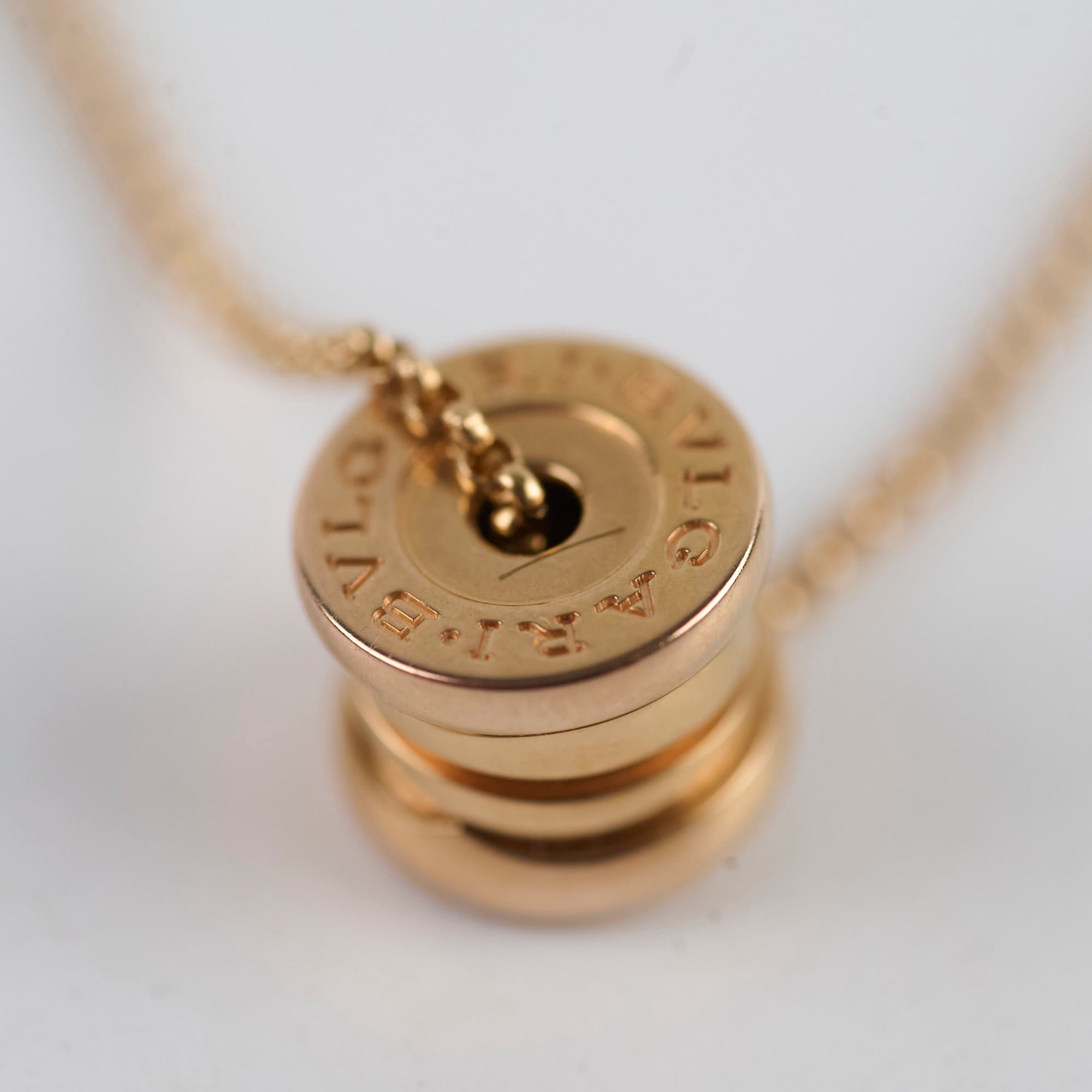 Bulgari Mini B.Zero1 Necklace in 18K Pink Gold - Elegant Luxury Jewelry for Women, Perfect for Parties, Weddings & Special Occasions