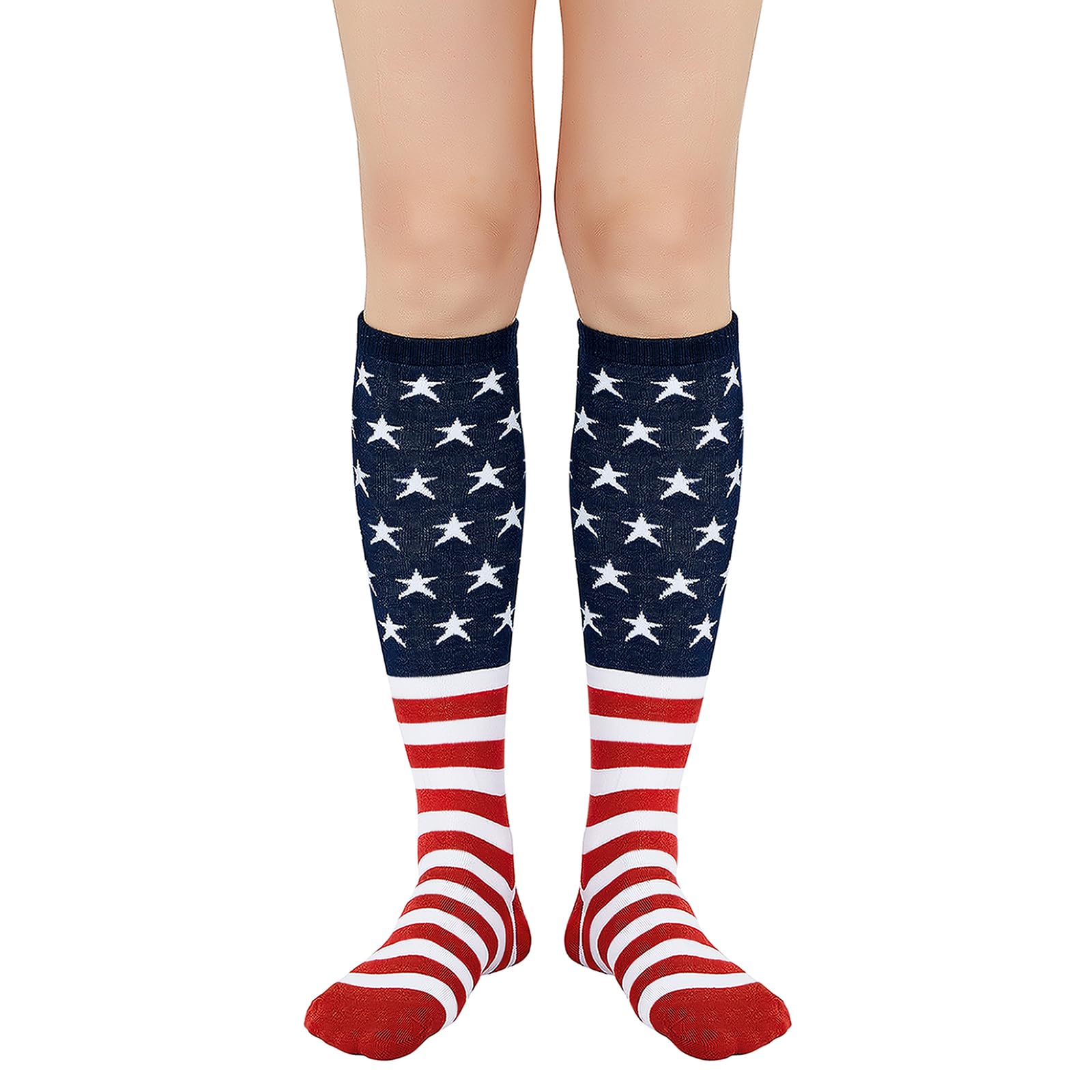 Women's Athletic Knee High Socks - Breathable Sports Thigh High Stockings with Striped Design for Running, Hiking & Workout - Perfect for Outdoor Activities, Gym & Casual Wear