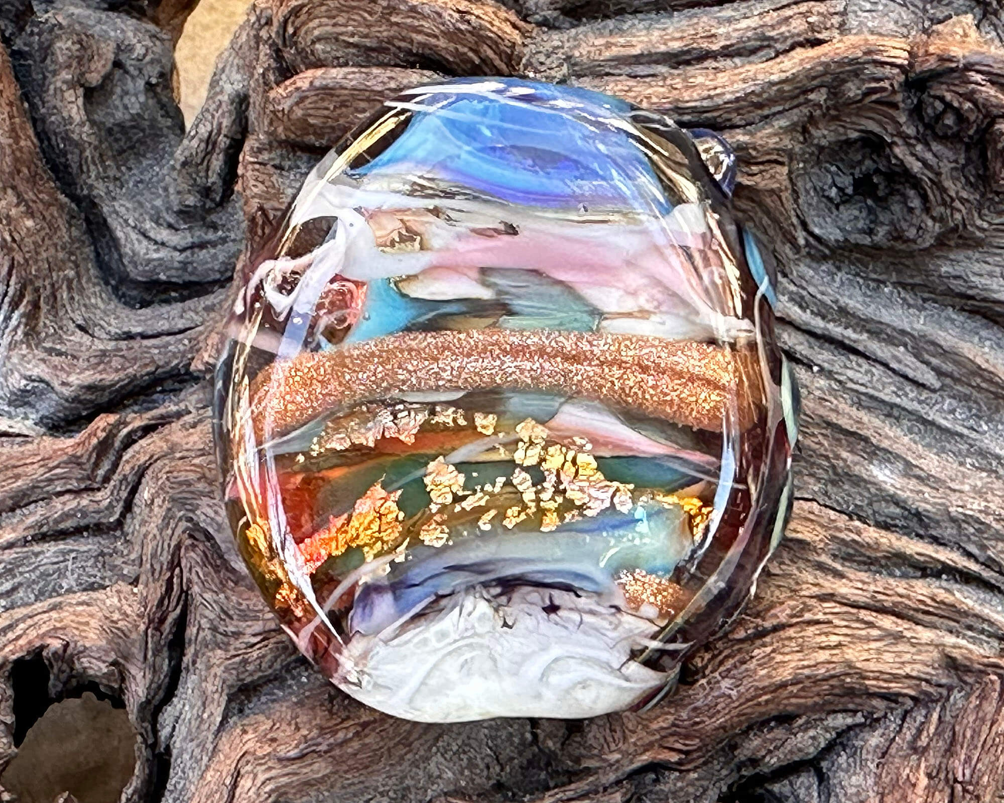 Handmade Organic Lampwork Glass Focal Bead for Jewelry Making - Perfect for Necklaces, Bracelets & DIY Craft Projects