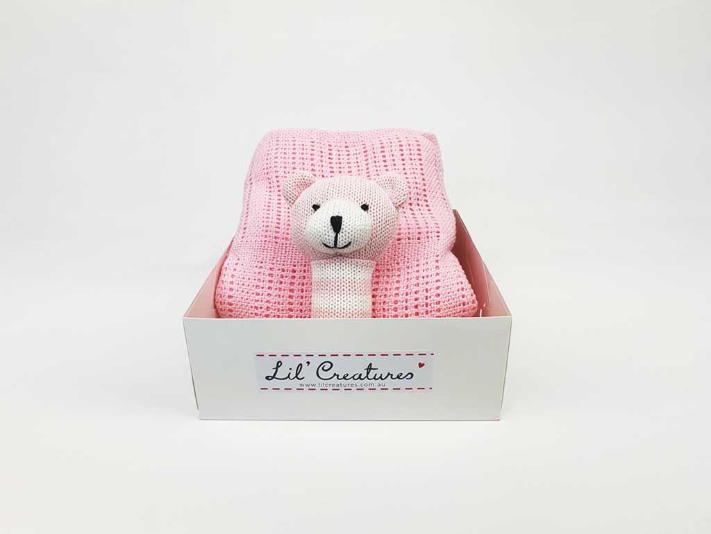 Adorable Pink Baby Bear Gift Box for Girls - Perfect for Birthdays, Baby Showers & Special Occasions