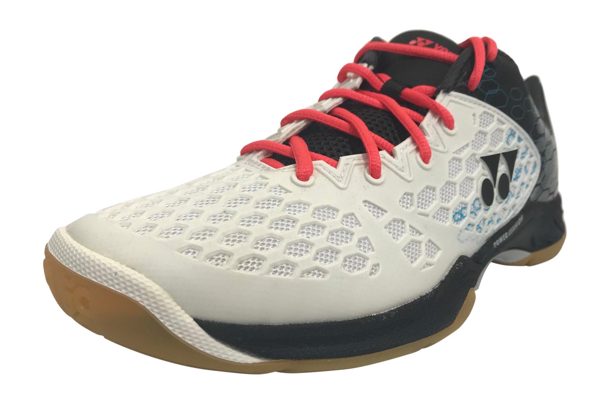 Yonex PC 03 Unisex Badminton Shoes for Men & Women - Lightweight Comfortable Court Shoes with Non-Slip Sole (White/Black) - Perfect for Indoor Badminton, Tennis & Squash Games