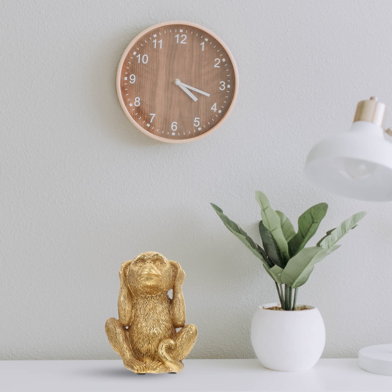 Yardwe 3 Wise Monkeys Statue - Resin See No Evil Hear No Evil Speak No Evil Figurine - Home Office Desk Decor Sculpture - Perfect for Zen Decor, Meditation Spaces & Gift Giving