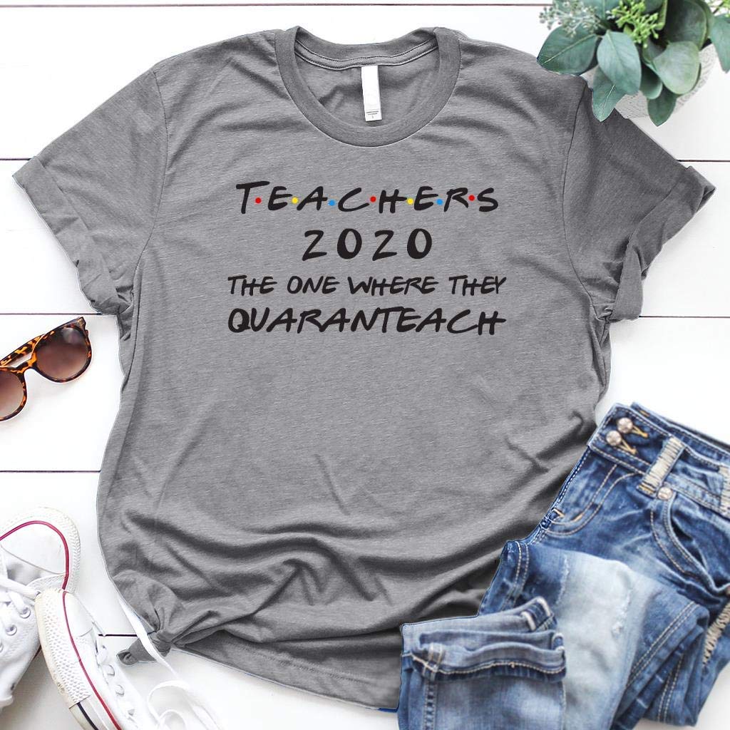 Funny Teacher Gift T-Shirt - 2020 Quaranteach Themed Apparel for Educators - Perfect for Teacher Appreciation Week, End of Year Gifts & Virtual Class Scenes