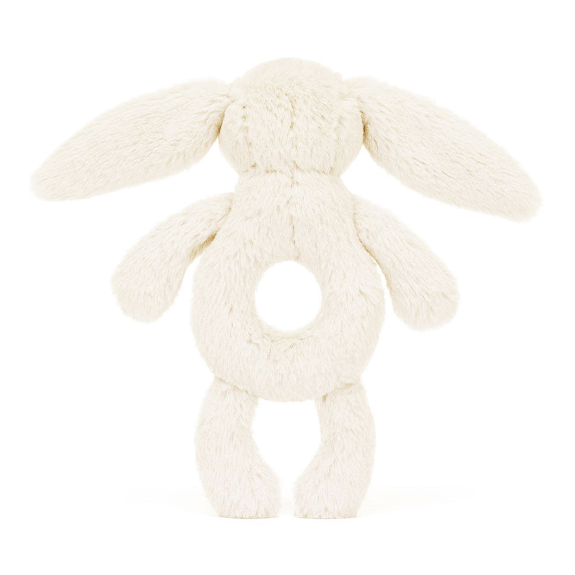Adorable Bashful Bunny Baby Ring Rattle - Soft Teether Toy for Newborns & Infants - Perfect for Soothing, Playtime & Early Learning Development