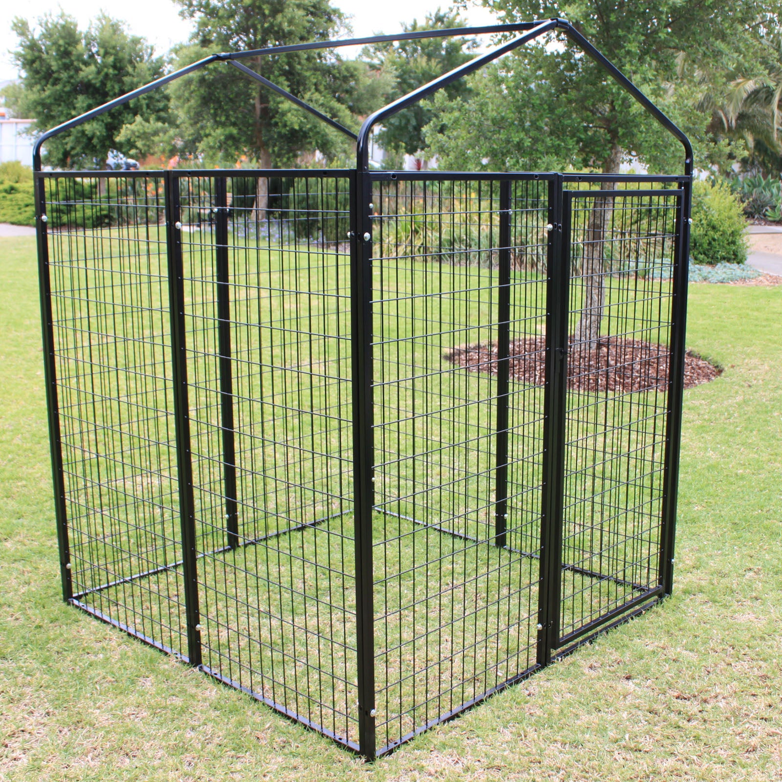 Heavy Duty Dog Pen with Waterproof Cover & Sturdy Frame - Outdoor Pet Playpen for Large Dogs, Puppies, and Animals - Perfect for Backyard, Camping, and Travel Use