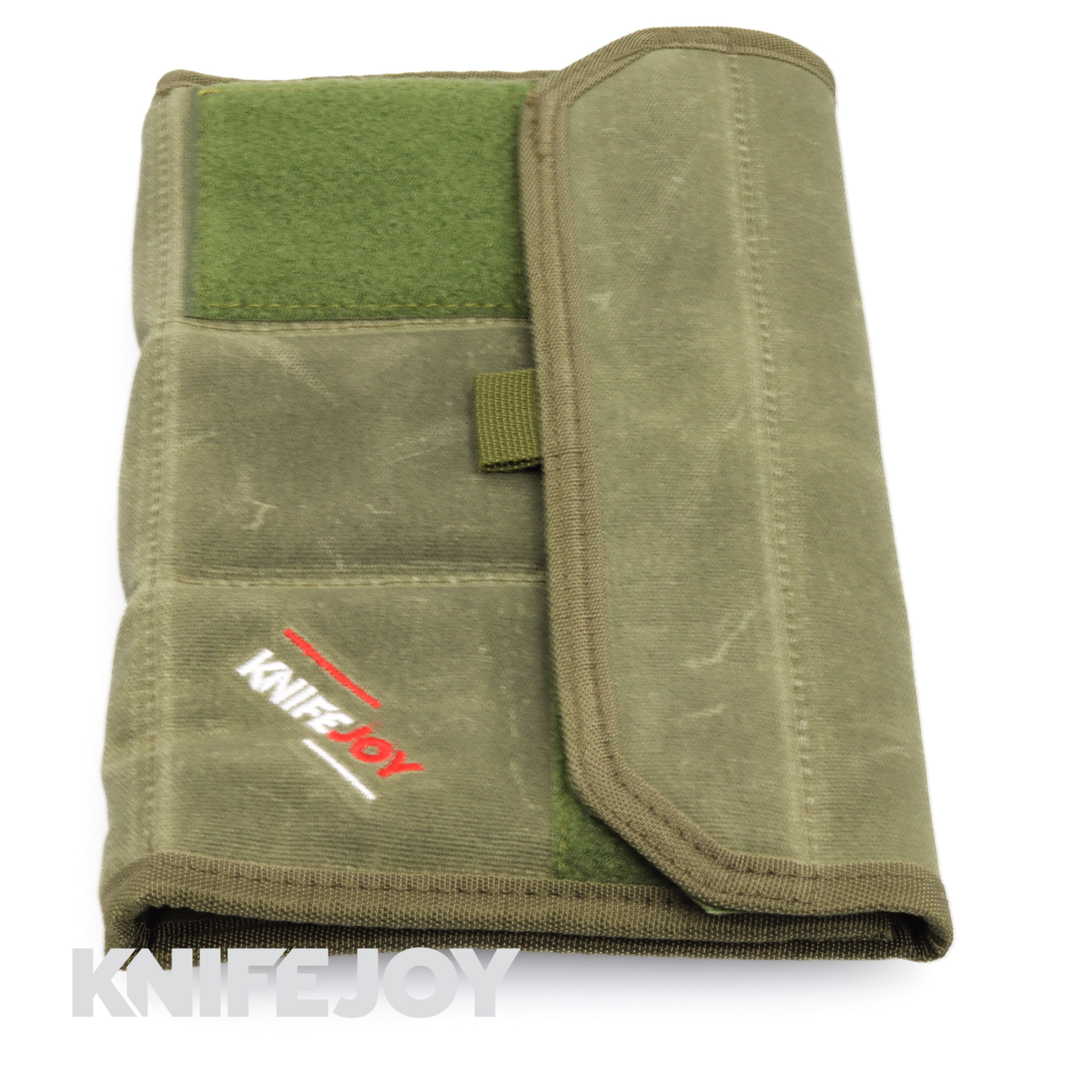KnifeJoy 6 Pack Knife Pouch - Premium Green Waxed Canvas Knife Storage Case for Hunting, Camping & Kitchen Knives | Durable & Water-Resistant