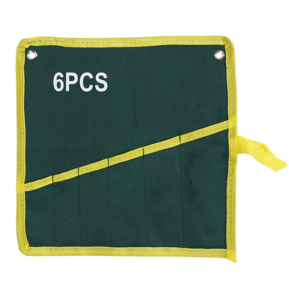 1Pcs Durable Tool Pouch with 6 Pockets - Heavy Duty Wrench Storage Organizer Bag for Electricians, Plumbers & DIY Projects - Perfect for Workshop, Garage & Job Site Use