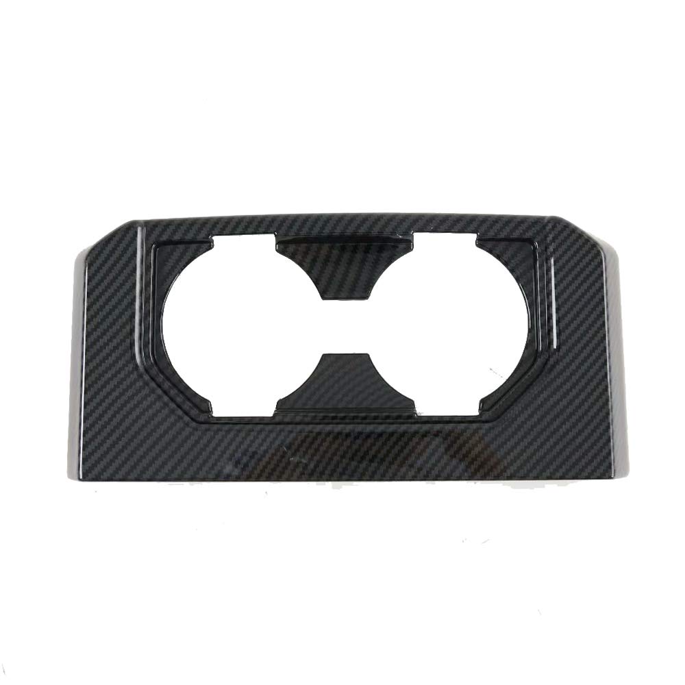 Ford F-150 F150 2015-2019 Rear Seat Cup Holder Cover - ABS Carbon Fiber Grain Trim Accessory | Perfect for Drinks & Storage Organization | Durable Upgrade for Truck Interior