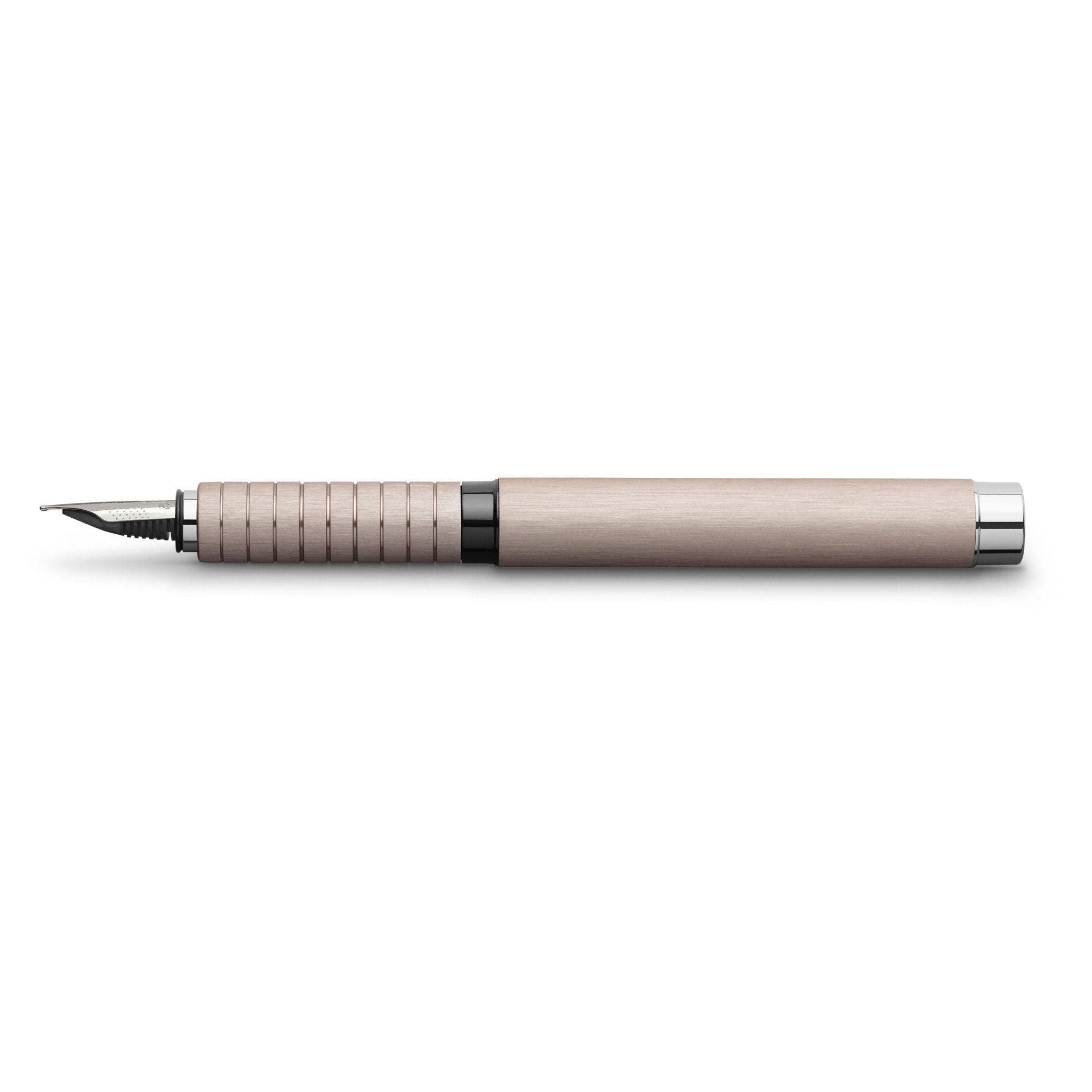Faber-Castell Essentio 148422 Fountain Pen - Premium Aluminum Rose Gold Writing Pen for Professionals & Students - Perfect for Office, School & Gift Giving