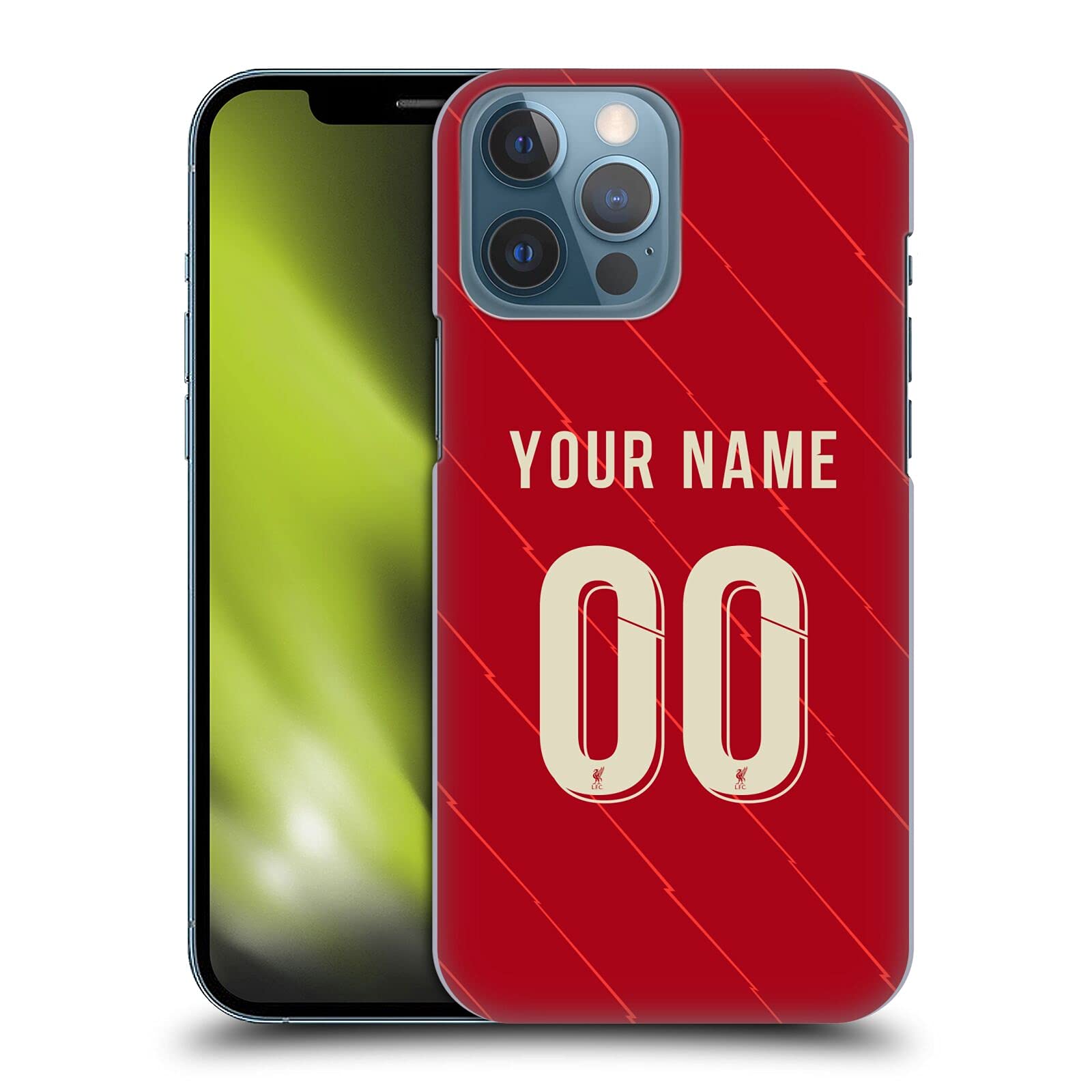 Official Liverpool FC 2021/22 Home Kit Hard Back Case for iPhone 13 Pro Max - Custom Personalized Phone Cover - Perfect for Football Fans & Match Day Support