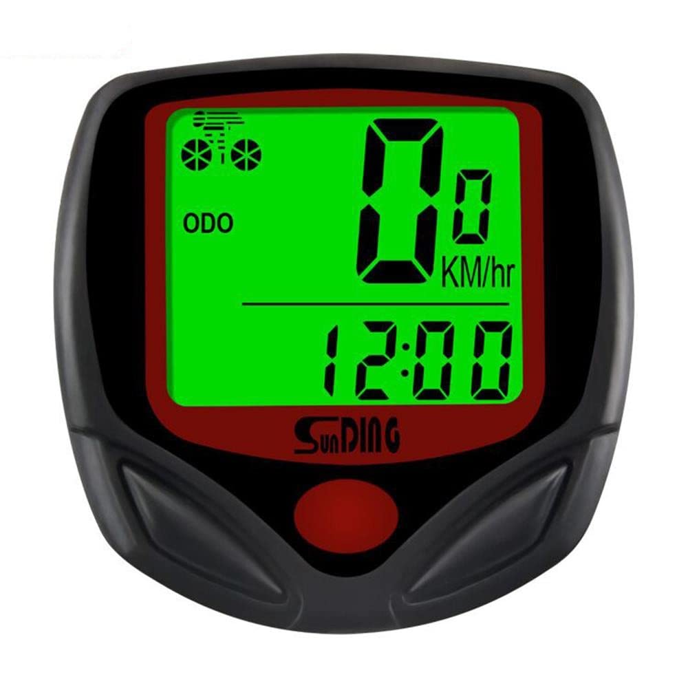 Multi-Functional Wired Bike Computer with LCD Screen - Cycling Speedometer for Mountain Bikes, Green Backlight & Temperature Display | Perfect for Road Cycling, Commuting & Outdoor Adventures