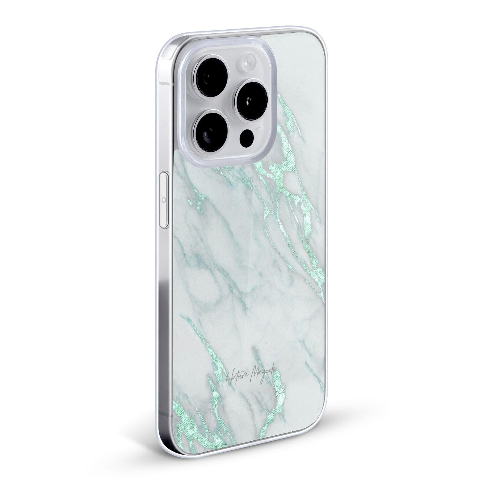 Officially Licensed Nature Magick Teal Marble iPhone 12 Pro Max Case - Soft Gel Protective Cover with Metallic Accents | Perfect for Everyday Use, Outdoor Adventures & Gift Giving