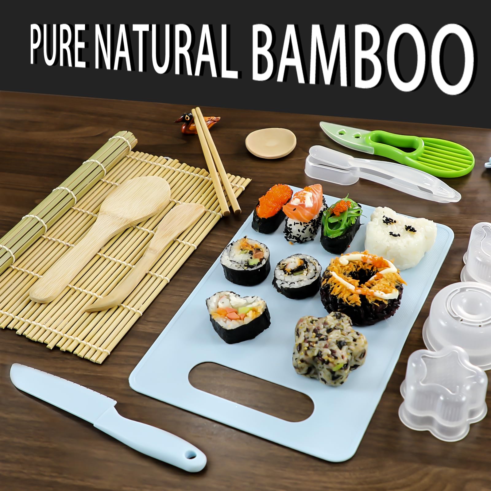 24-Piece Kids Kitchen Tools Set for Real Cooking - Montessori Learning Toys for Boys & Girls Ages 3-12 - Safe Plastic Knife Set with Sushi Making Kit - Perfect Birthday & Easter Gift for Toddlers - Ideal for Pretend Play, Cooking Classes & Early Childhood Development