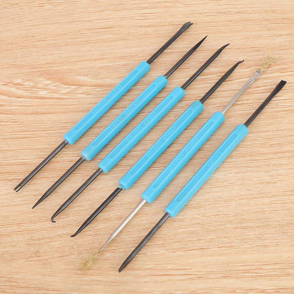 6Pcs Soldering Pick Set - Precision Soldering Aid Tools for Electronics Repair, Circuit Board & Component Maintenance | Ideal for DIY Projects, Phone Repairs & PCB Work