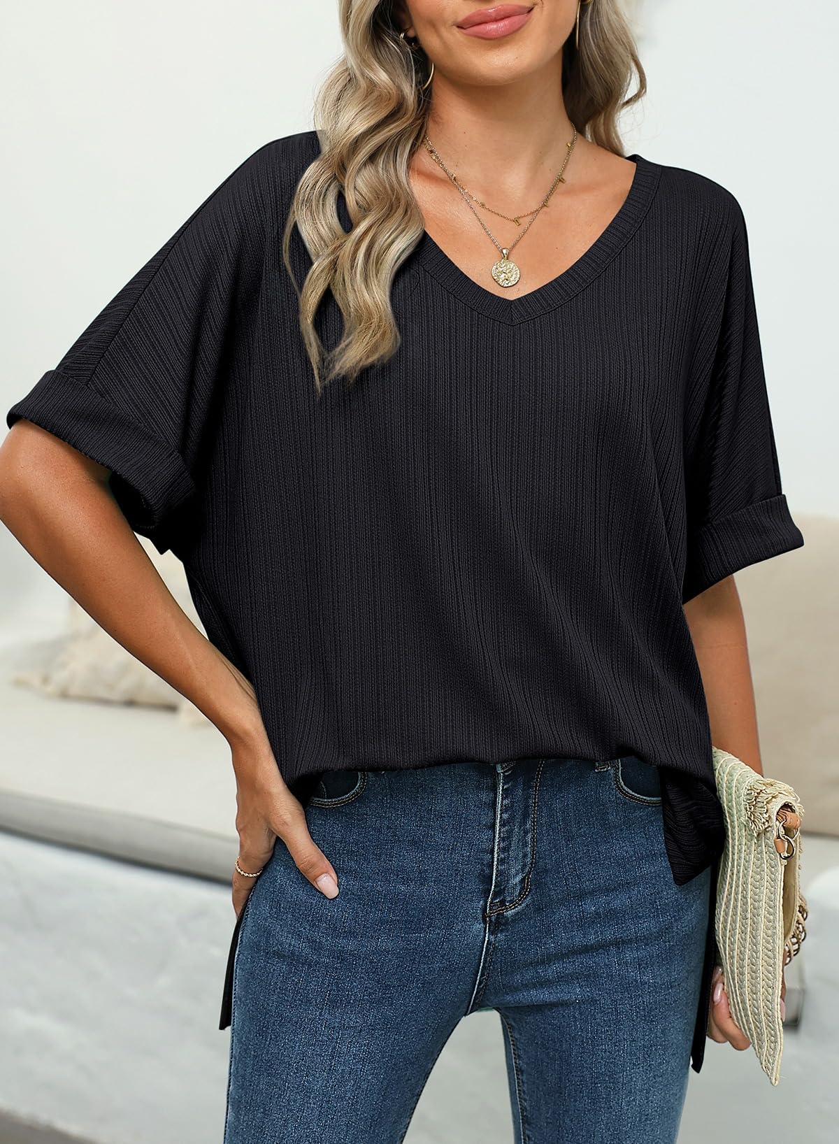 Dokotoo Women's Summer T-Shirts 2024 - Oversized Loose Fit Basic Tee for Women | Casual Wear, Beach Outfits & Everyday Comfort